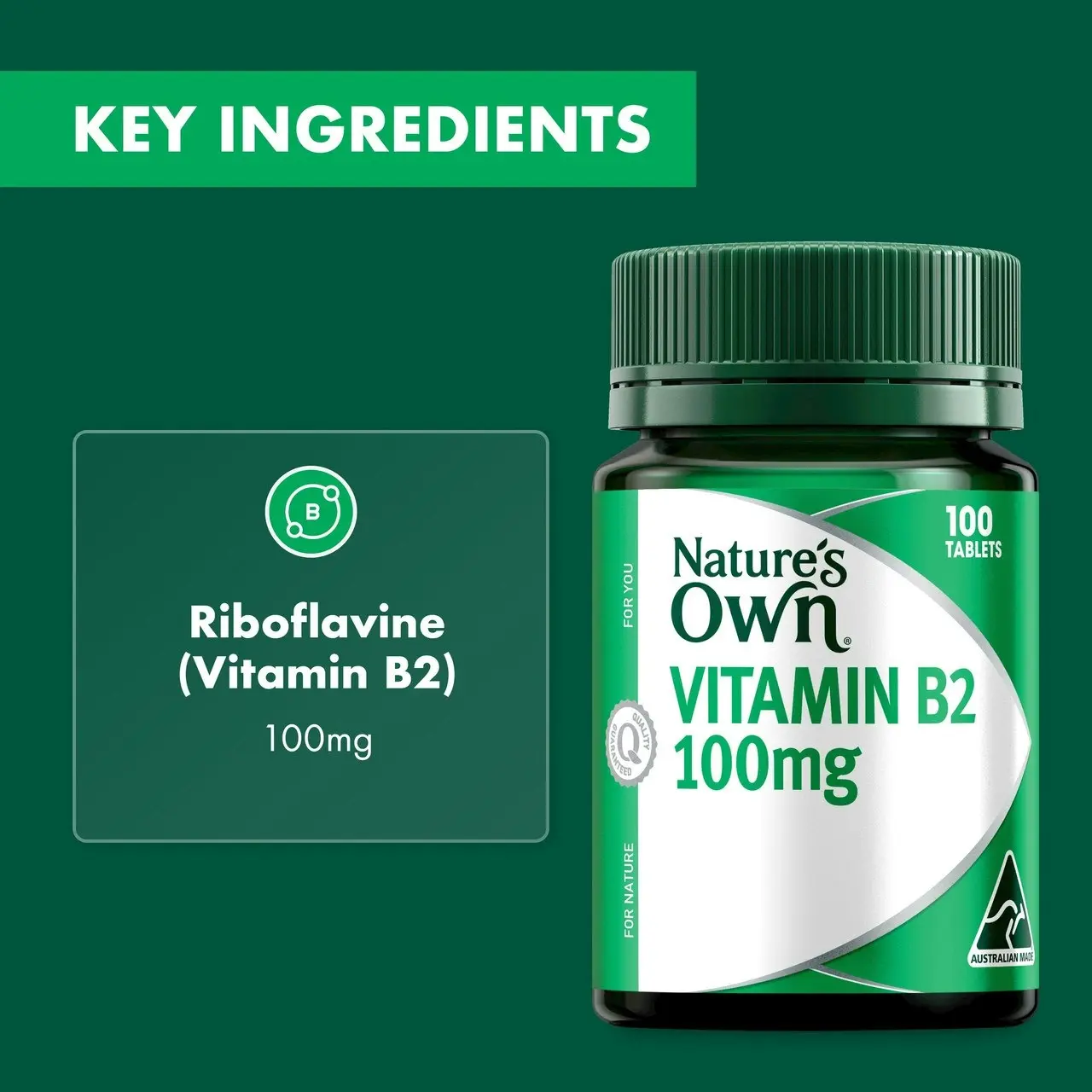 Nature's Own Vitamin B2 100mg