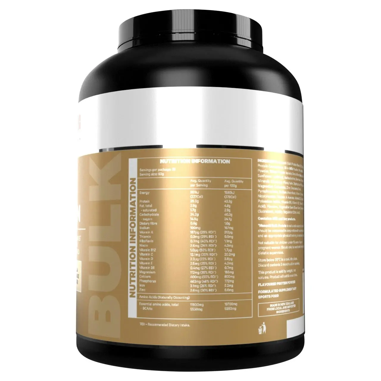 Musashi Bulk Protein Vanilla Milkshake 2kg