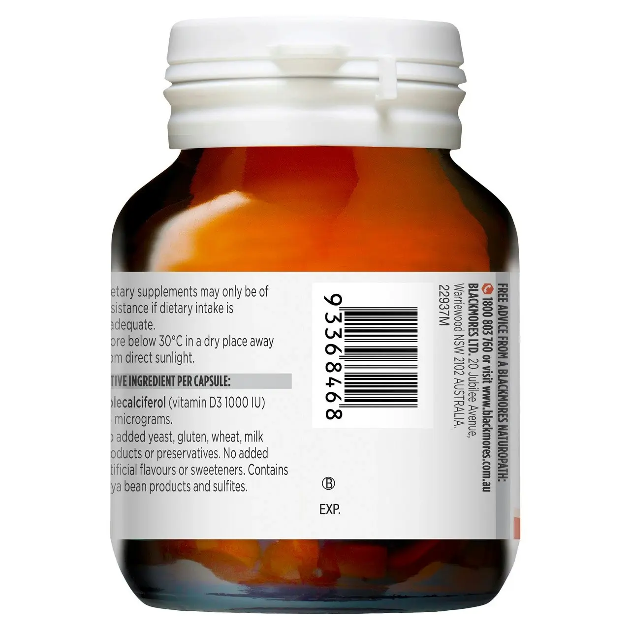 Blackmores Vitamin D3 1000 IU 60 Capsules