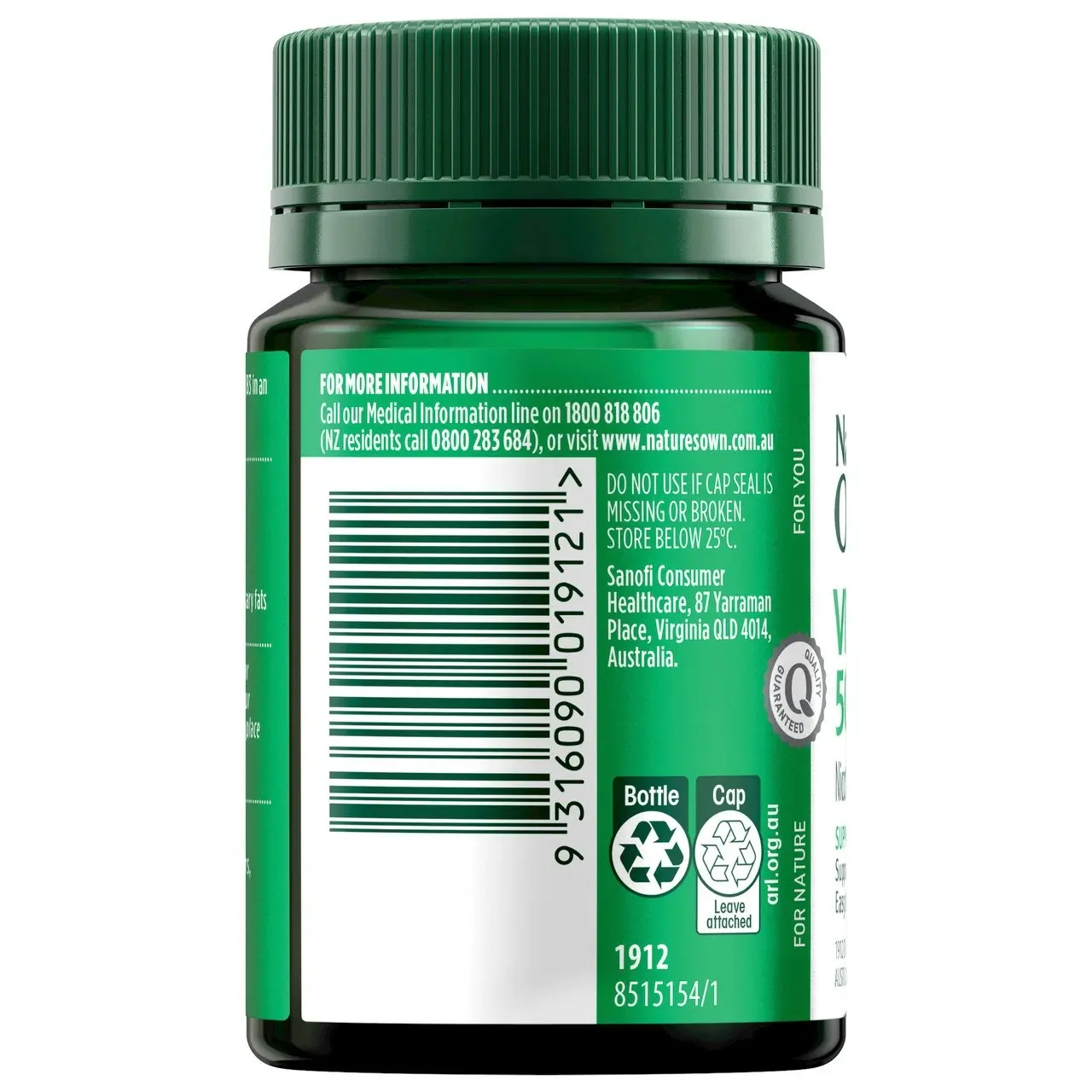 Nature's Own Vitamin B3 500mg