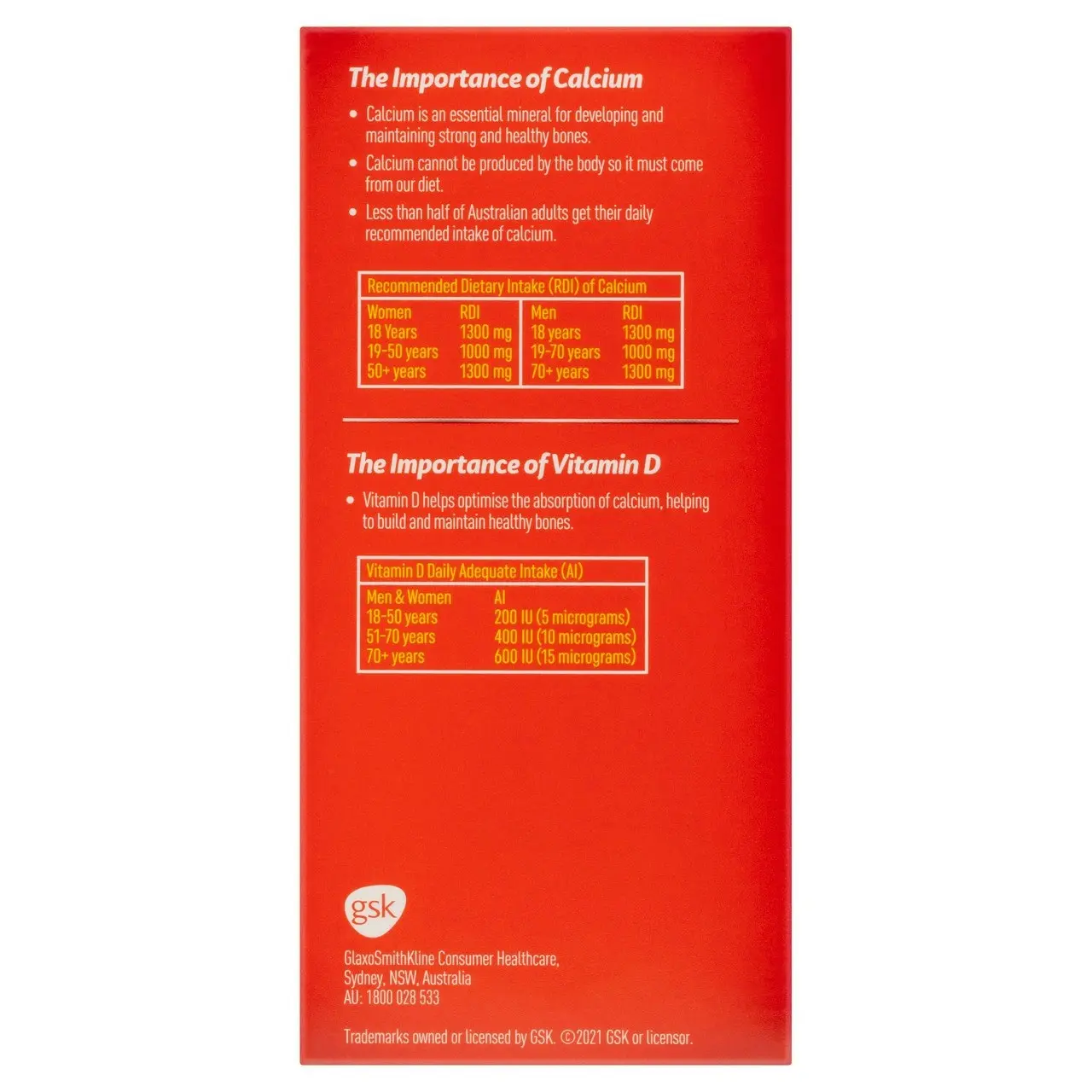 Caltrate 600 mg with 500IU Vitamin D 60 Tablets