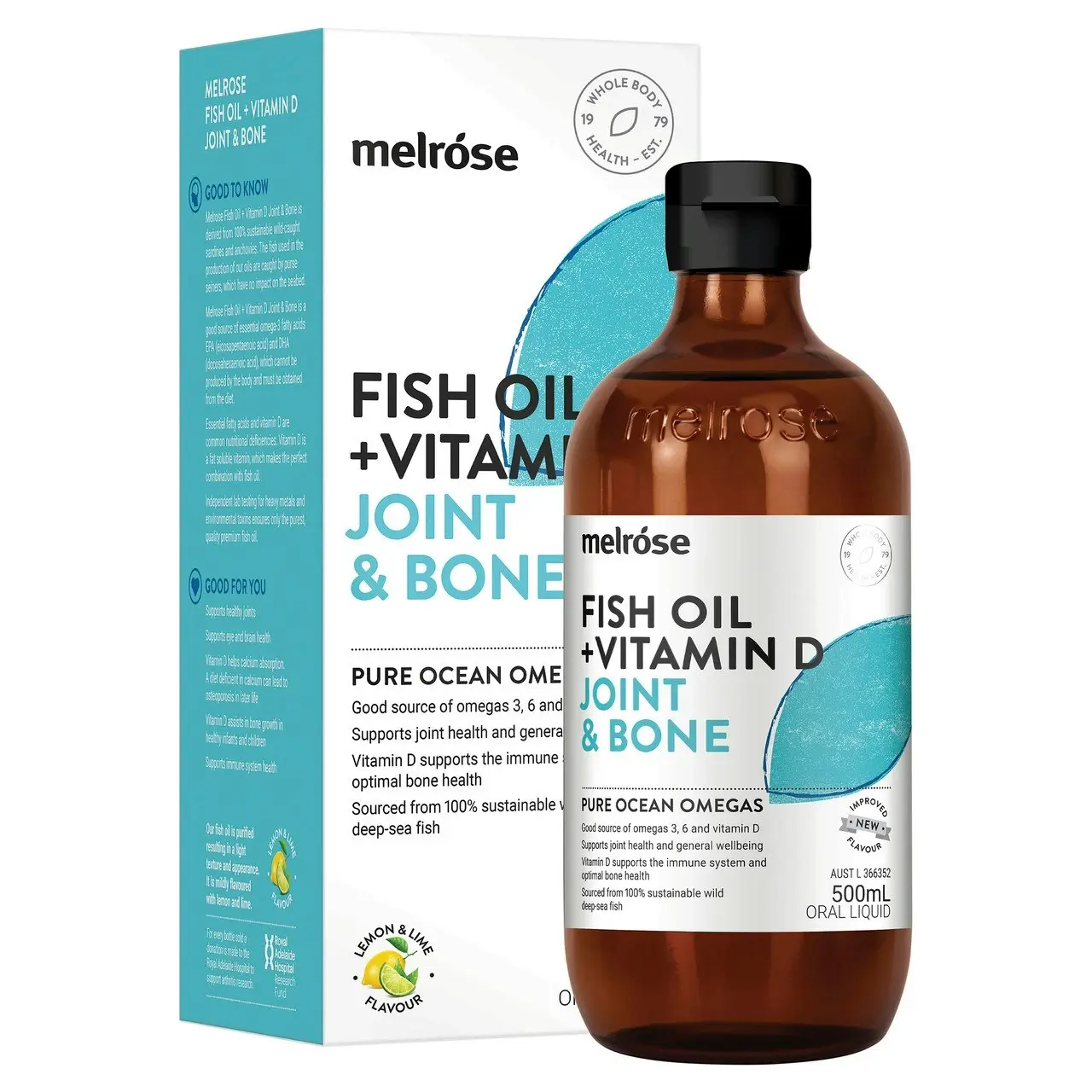 Melrose Fish Oil + Vitamin D Joint & Bone 500mL