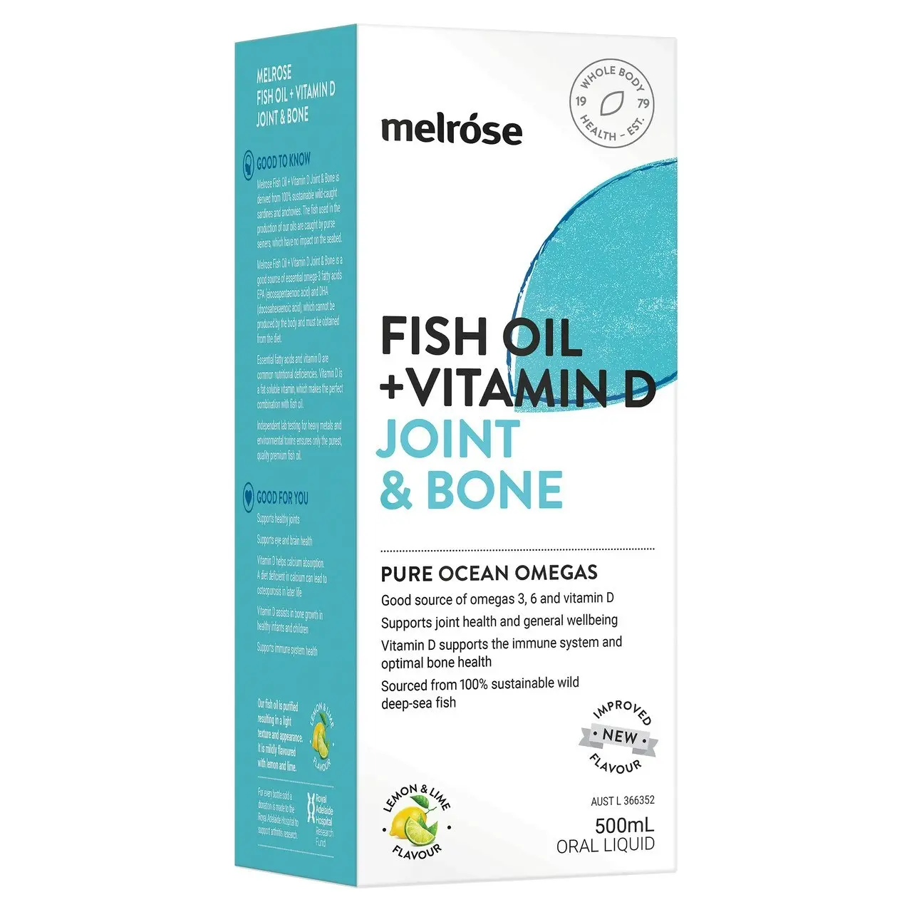 Melrose Fish Oil + Vitamin D Joint & Bone 500mL