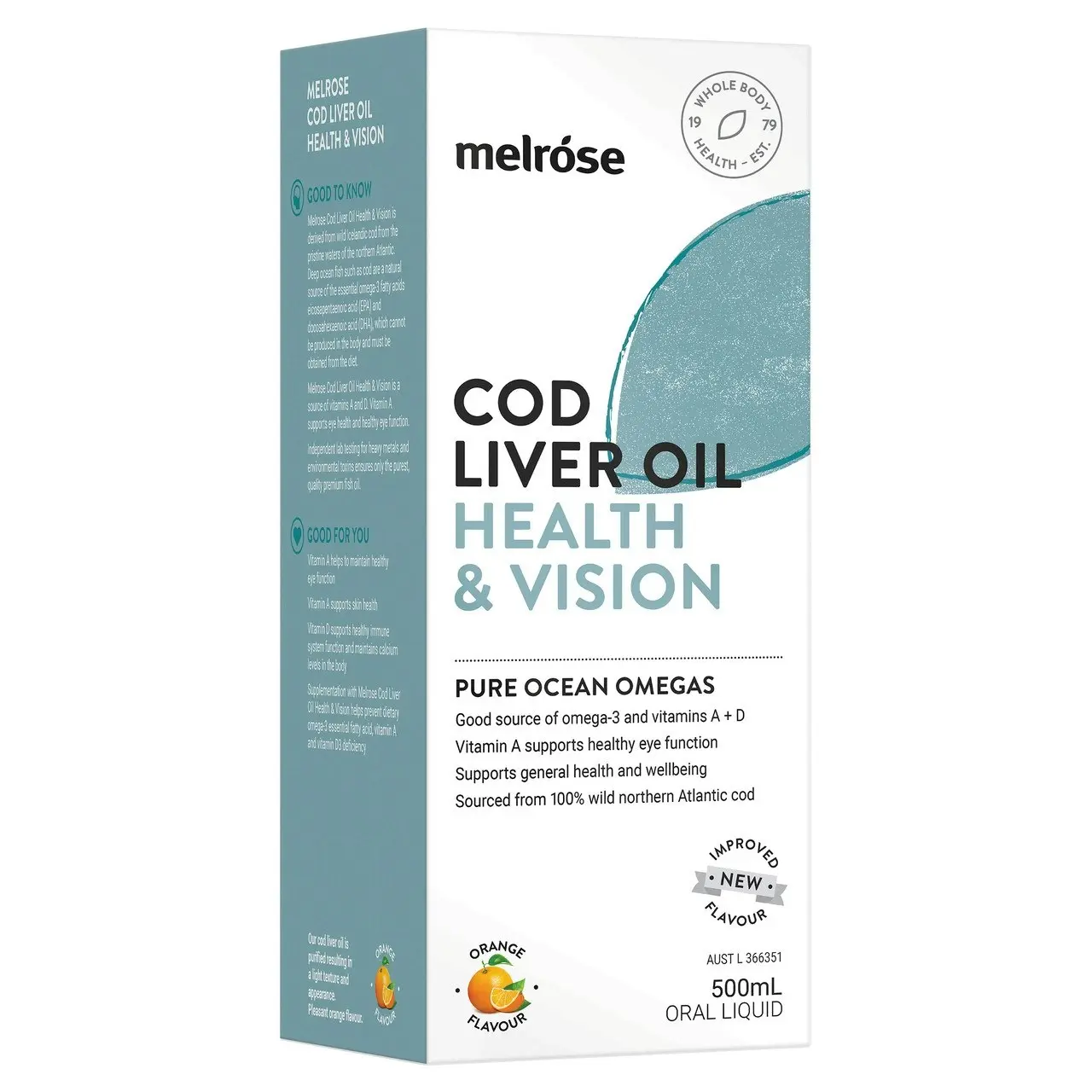 Melrose Cod Liver Oil Health & Vision 500mL