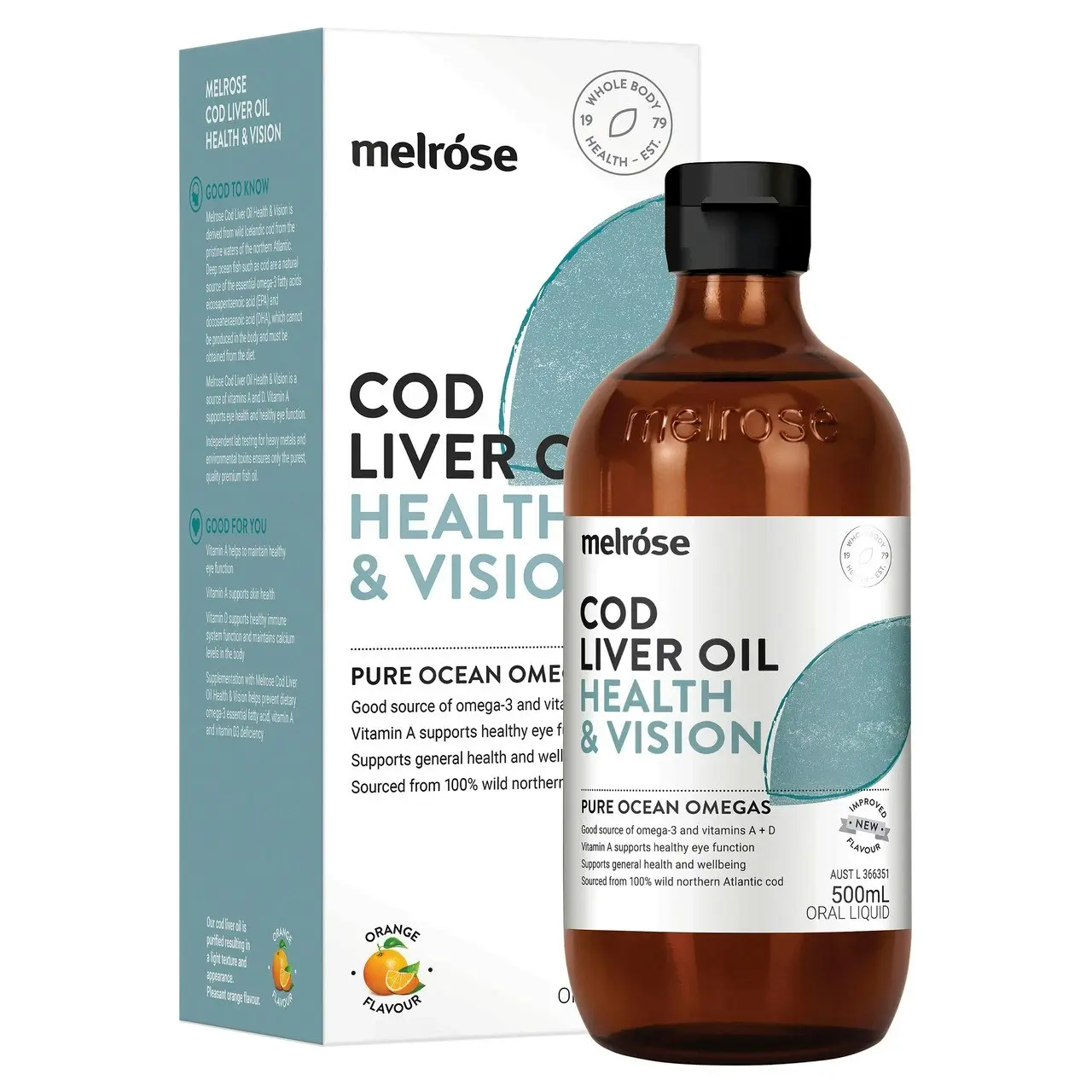 Melrose Cod Liver Oil Health & Vision 500mL