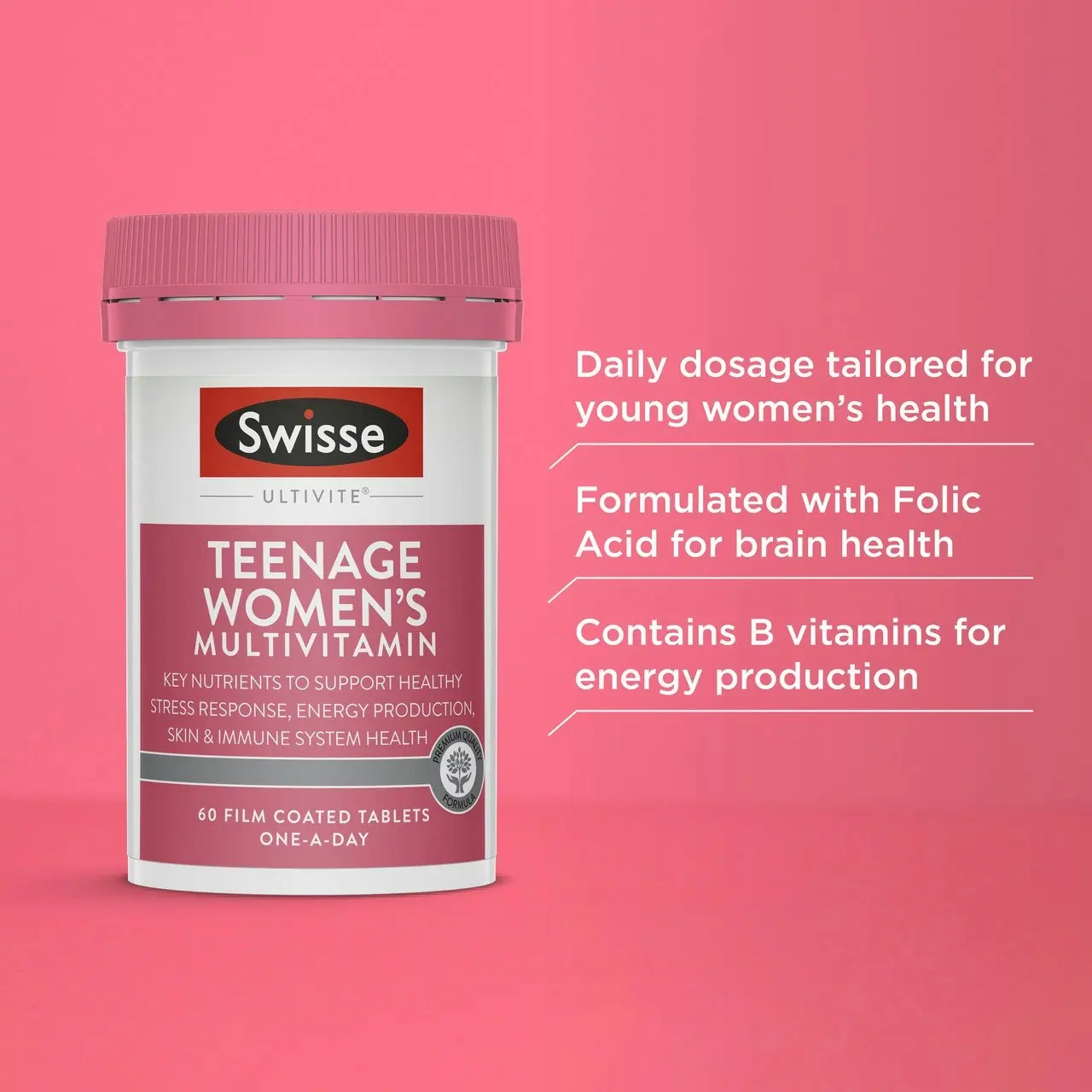 Swisse Ultivite Teenage Women's Multivitamin 60 Tablets