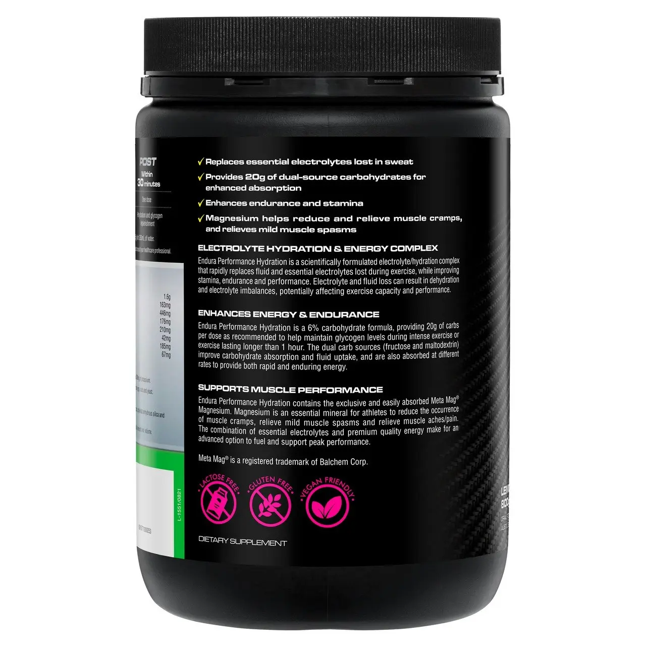 Endura Performance Hydration Lemon Lime 800g