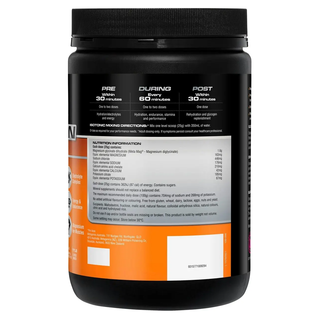 Endura Performance Hydration Orange 800g