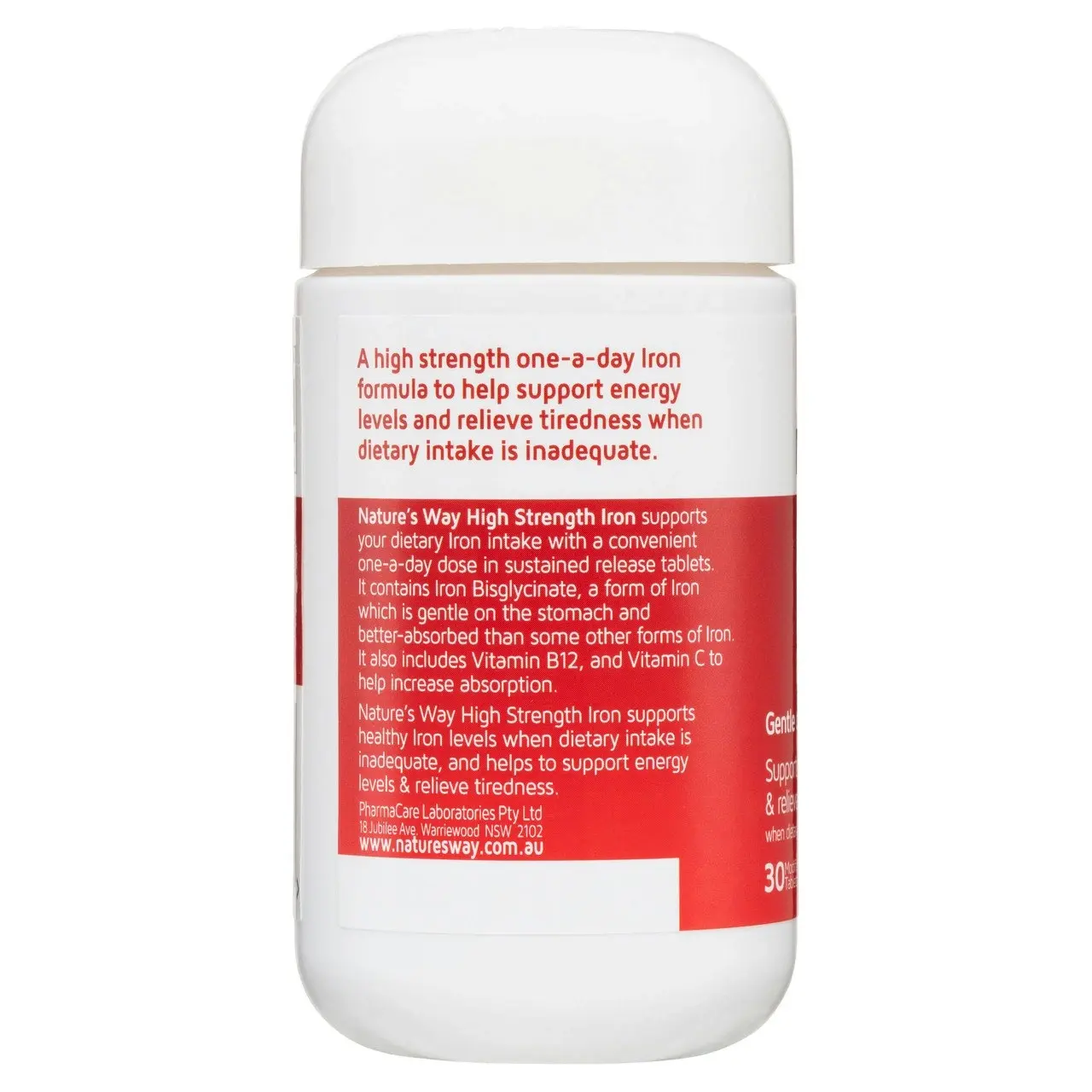 Nature's Way High Strength Iron 30 Tablets