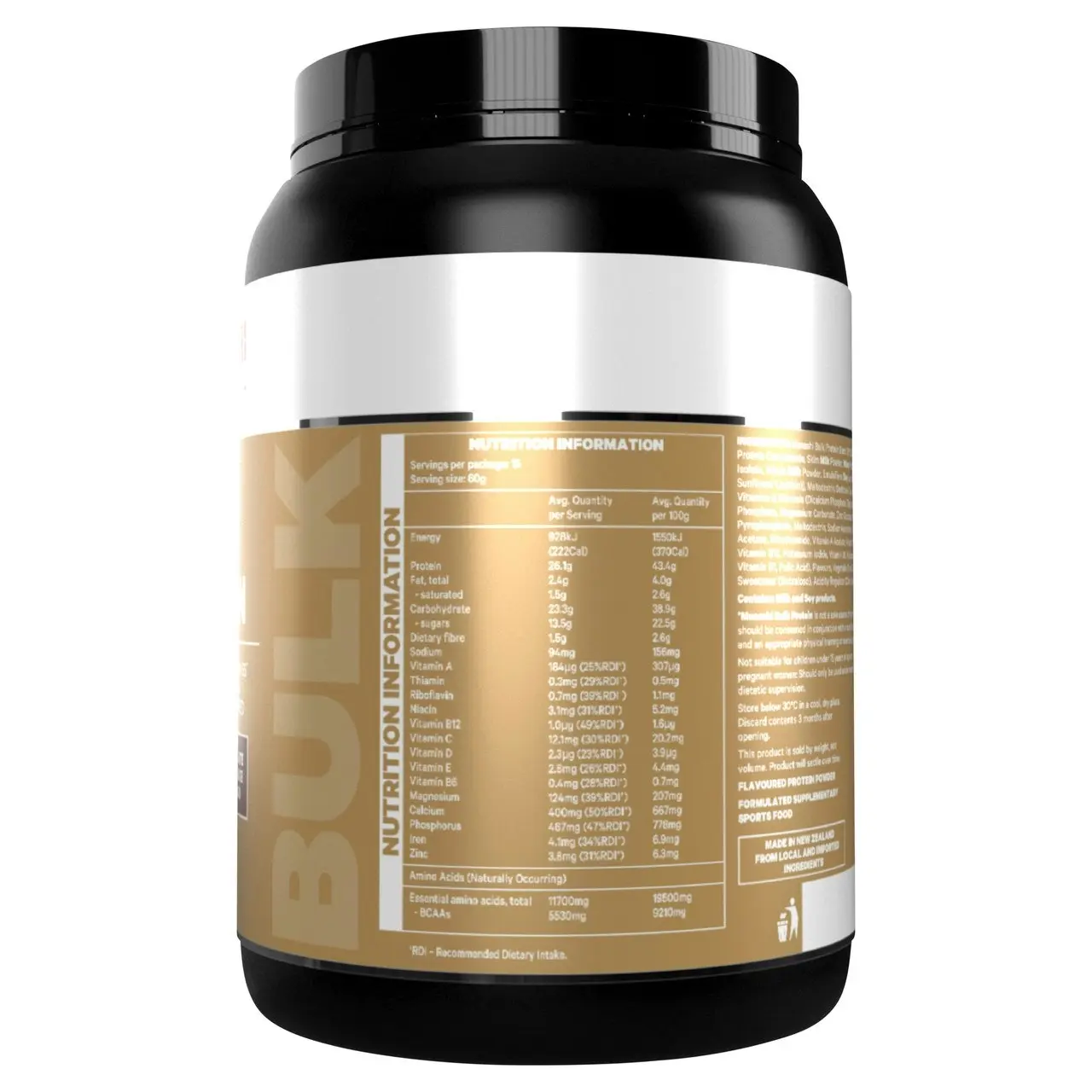 Musashi Bulk Protein Chocolate Milkshake 900g