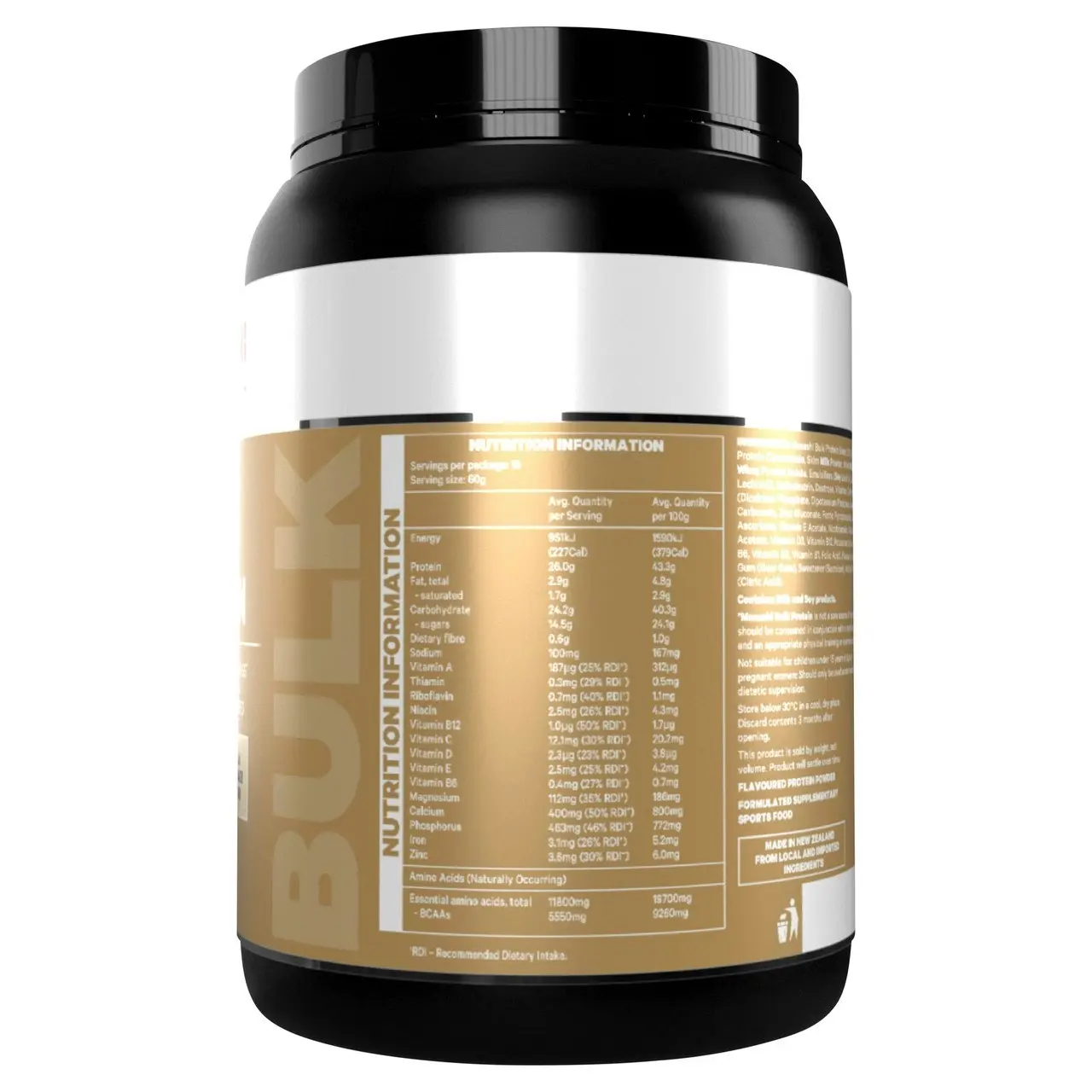 Musashi Bulk Protein Vanilla Milkshake 900g