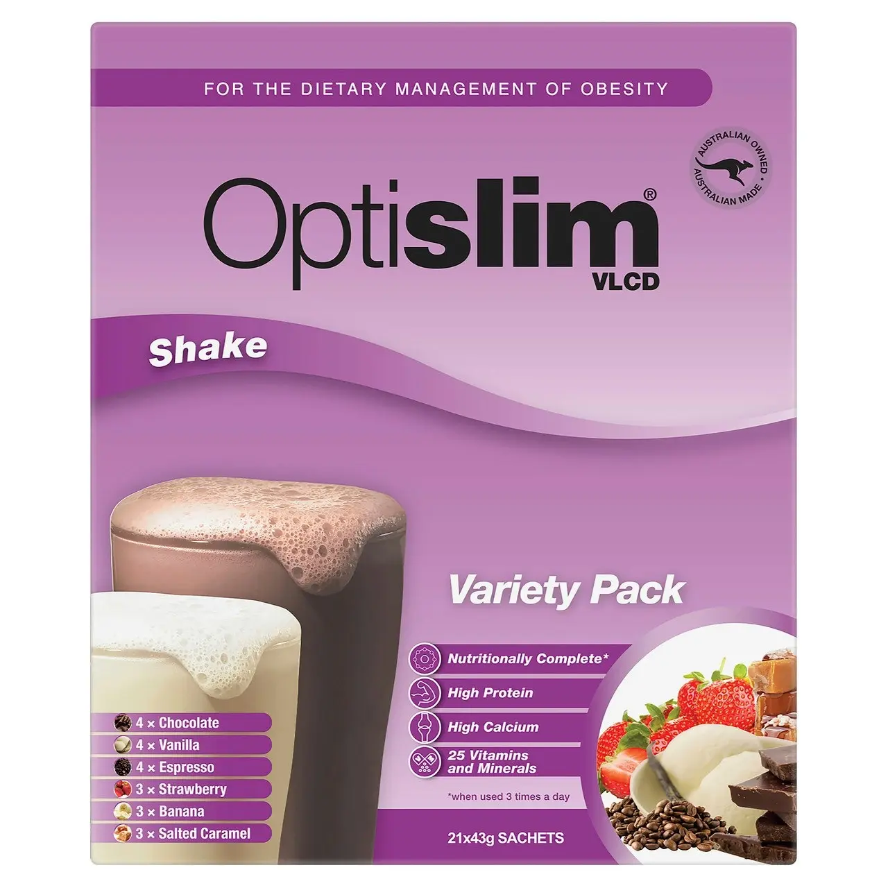 Optislim VLCD Shake Variety Pack  21x43g