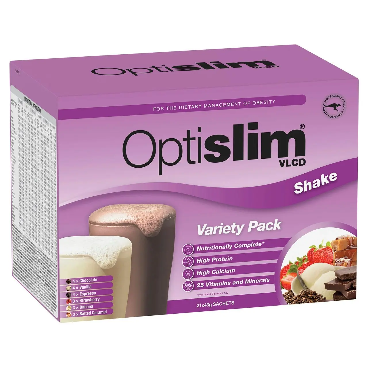 Optislim VLCD Shake Variety Pack  21x43g