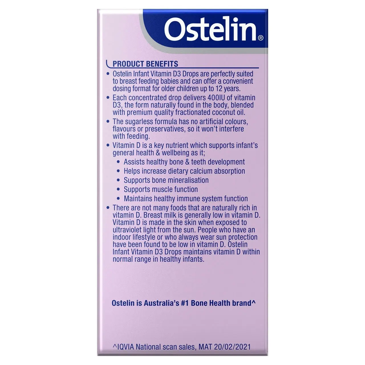 Ostelin Infant Vitamin D3 Drops 2.4mL