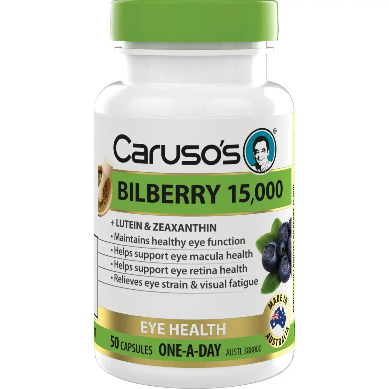 Caruso's Bilberry 15,000 50 Capsules