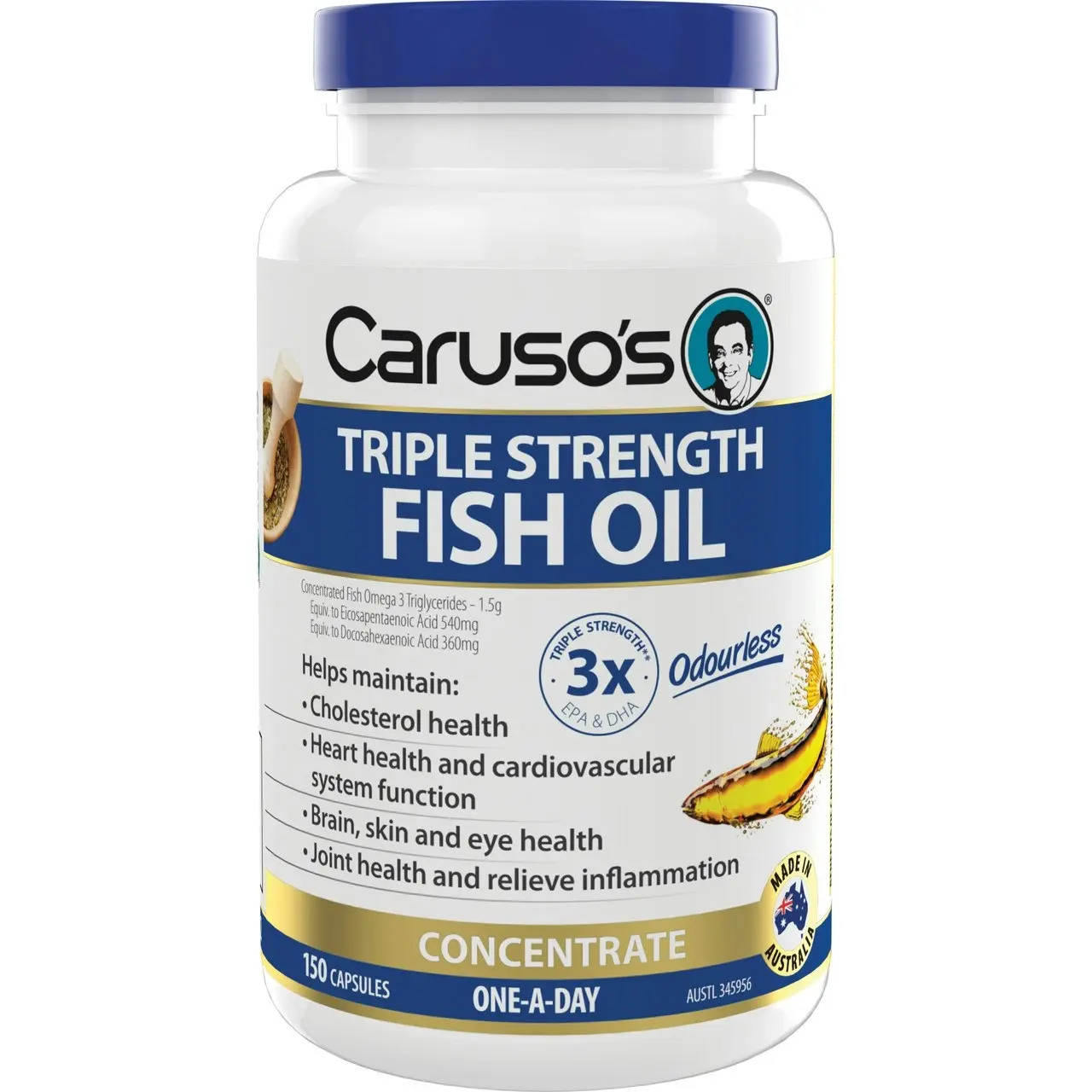 Caruso's Triple Strength Fish Oil 150 Capsules