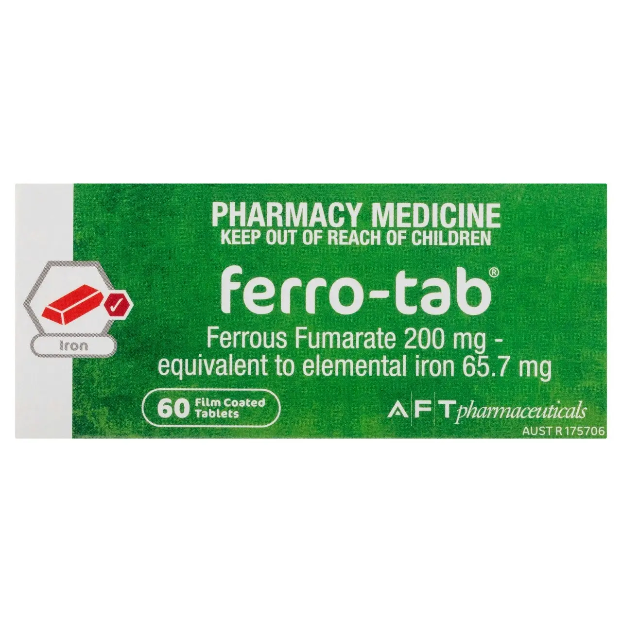 Ferro-Tab(R) 200mg 60 Film Coated Tablets