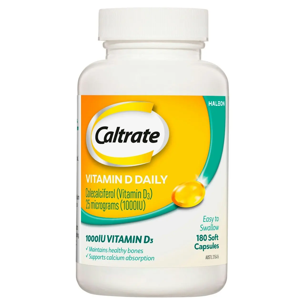 Caltrate Vitamin D Daily 180 Soft Capsules