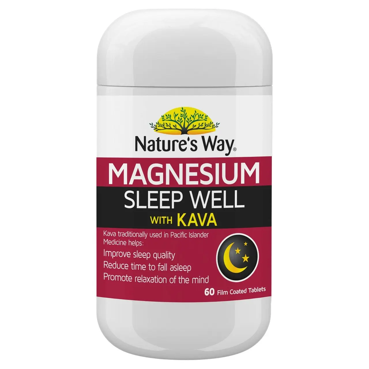 Nature's Way Magnesium Sleep Well with Kava 60 Tablets