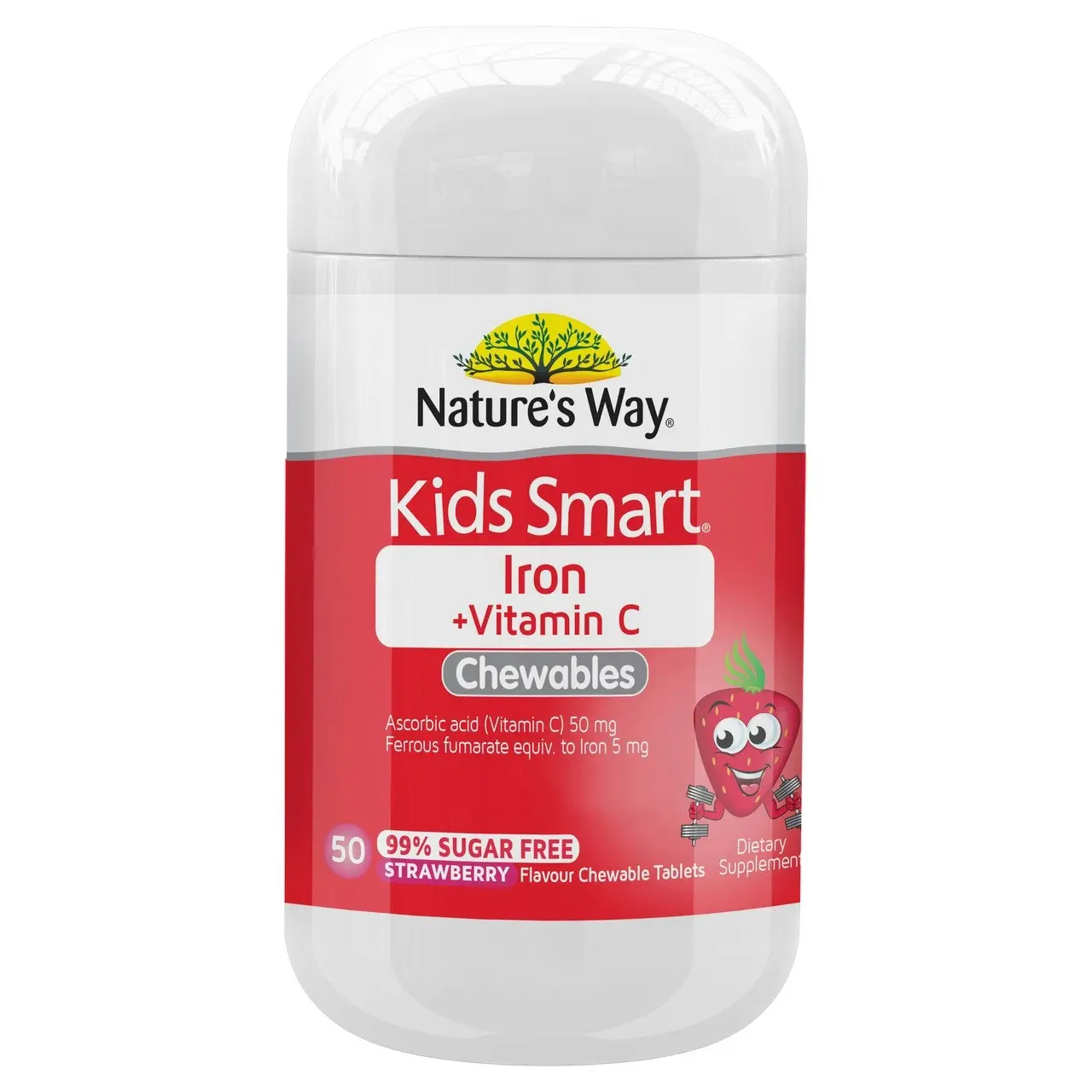 Nature's Way Kids Smart Iron + Vitamin C Chewable Tablets 50