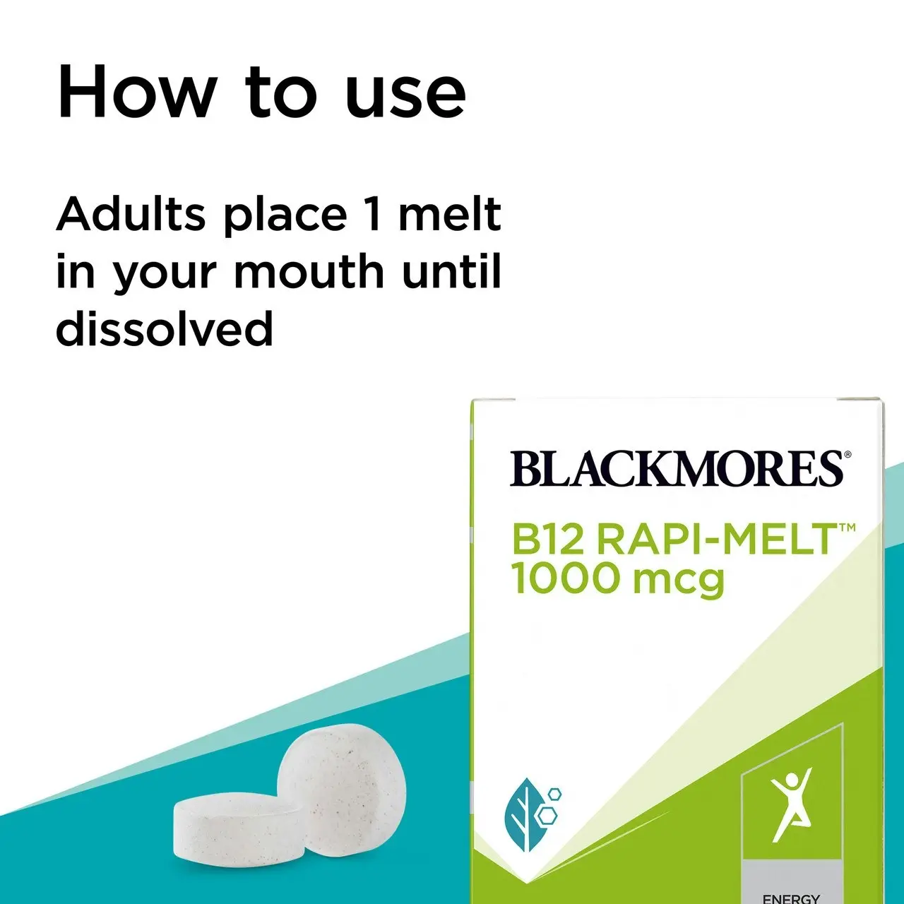 Blackmores B12 Rapi Melt 1000 mcg 60 Melts