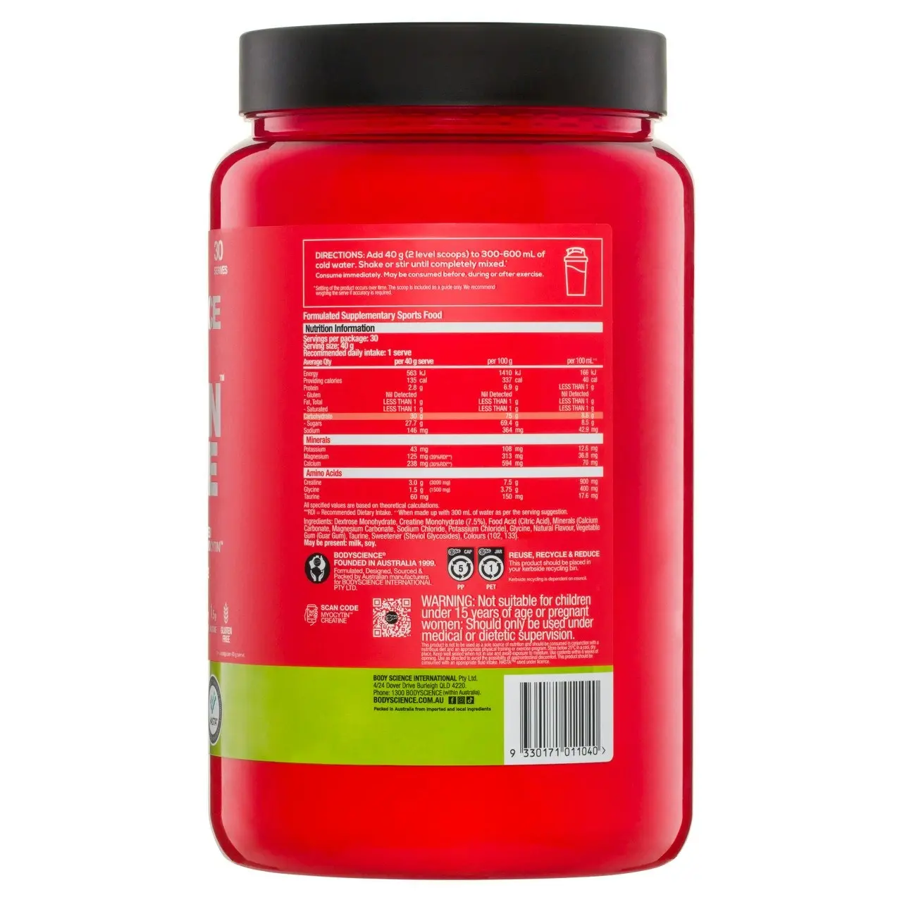 BSc Myocytin Creatine Lemon Lime Flavour 1.2kg