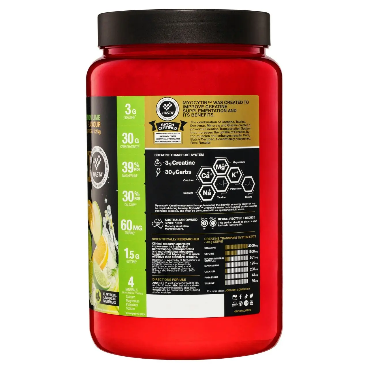 BSc Myocytin Creatine Lemon Lime Flavour 1.2kg