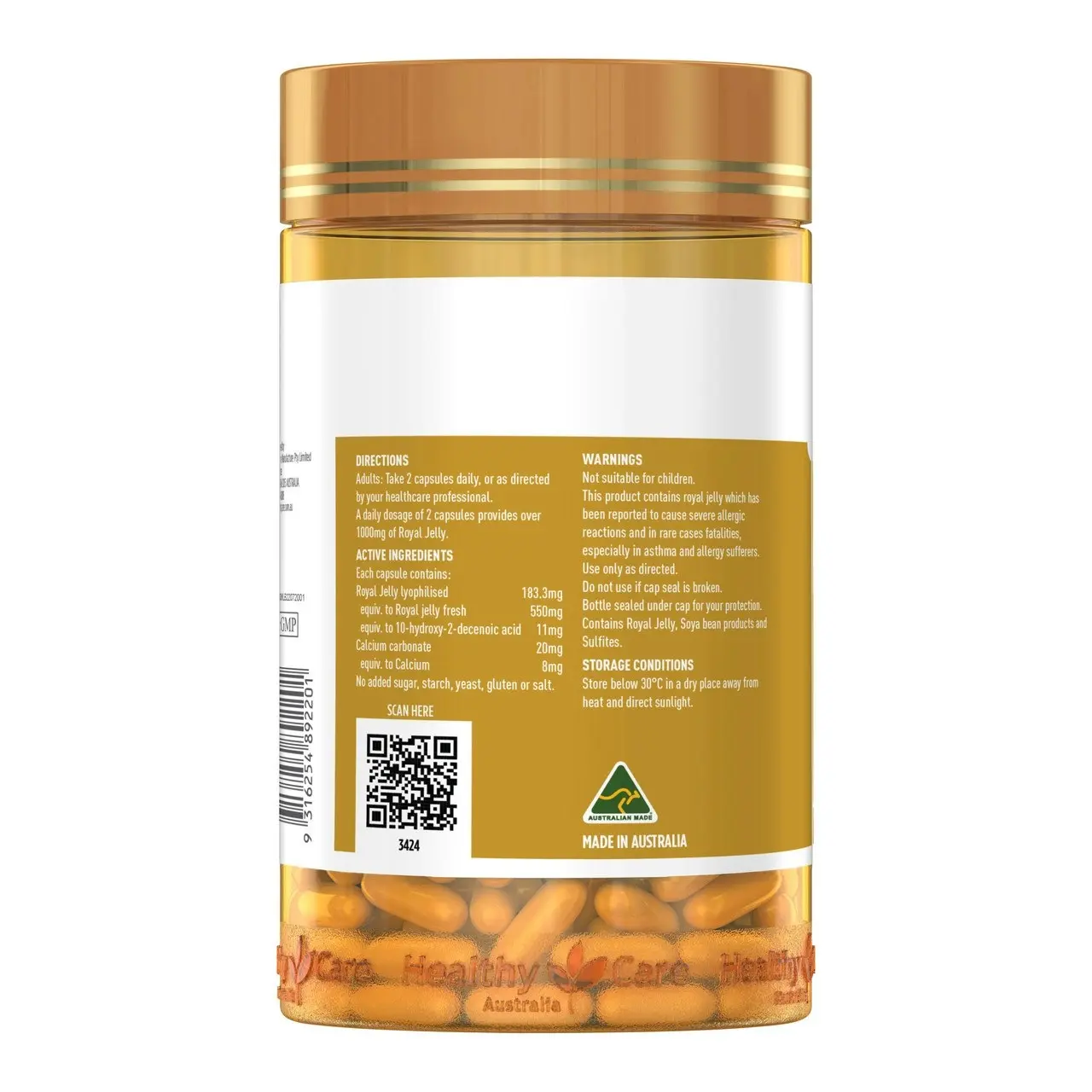 Healthy Care Royal Jelly 365 Capsules