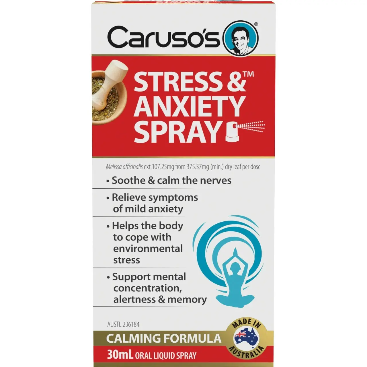 Caruso's Stress & Anxiety Oral Liquid Spray 30mL