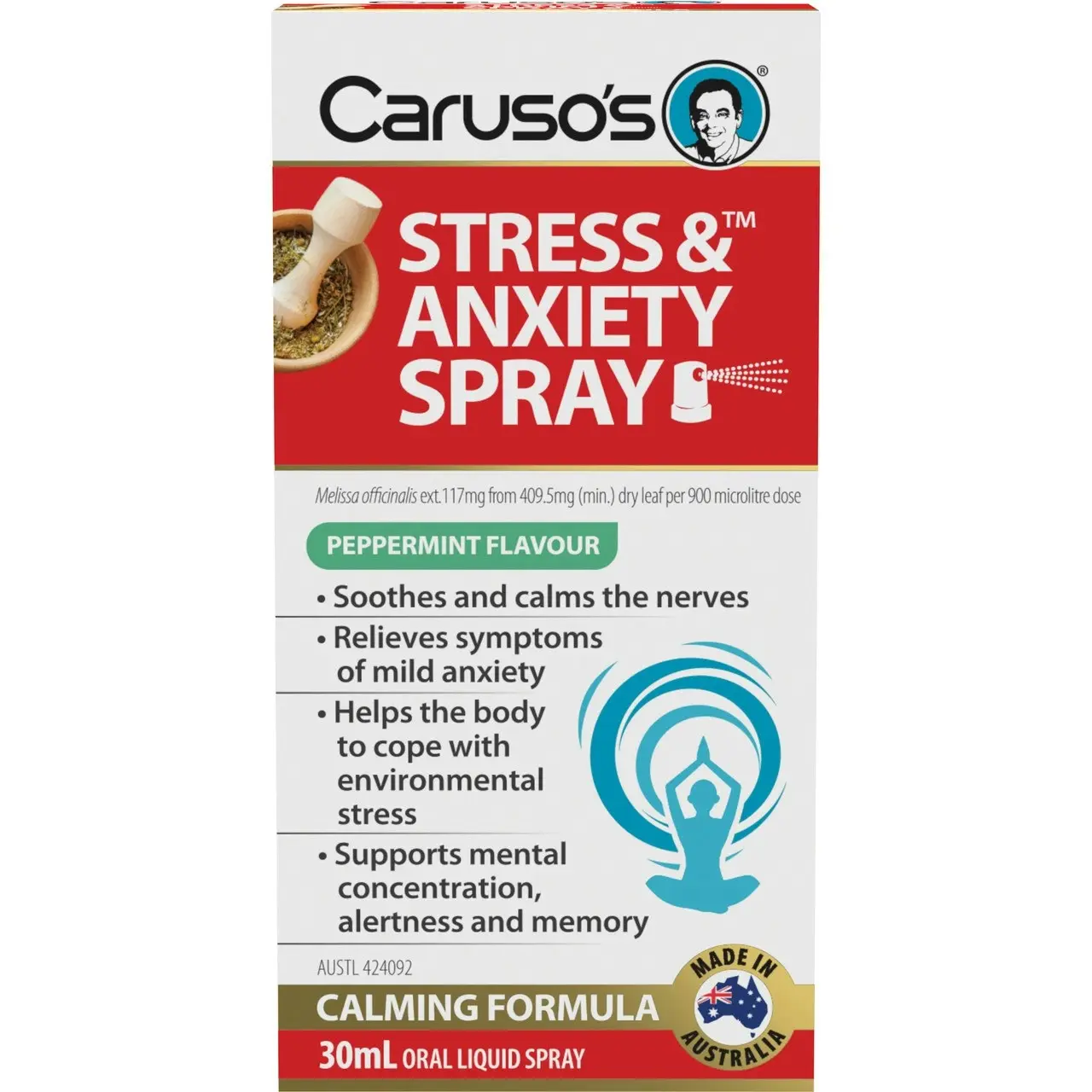 Caruso's Stress & Anxiety Oral Liquid Spray 30mL