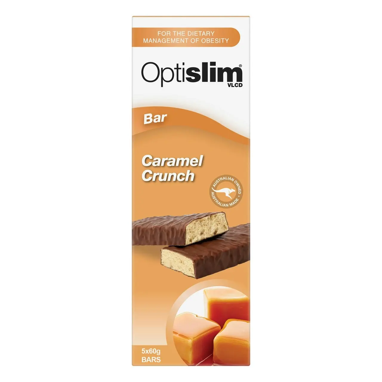 Optislim VLCD Caramel Crunch Bar 5x60g