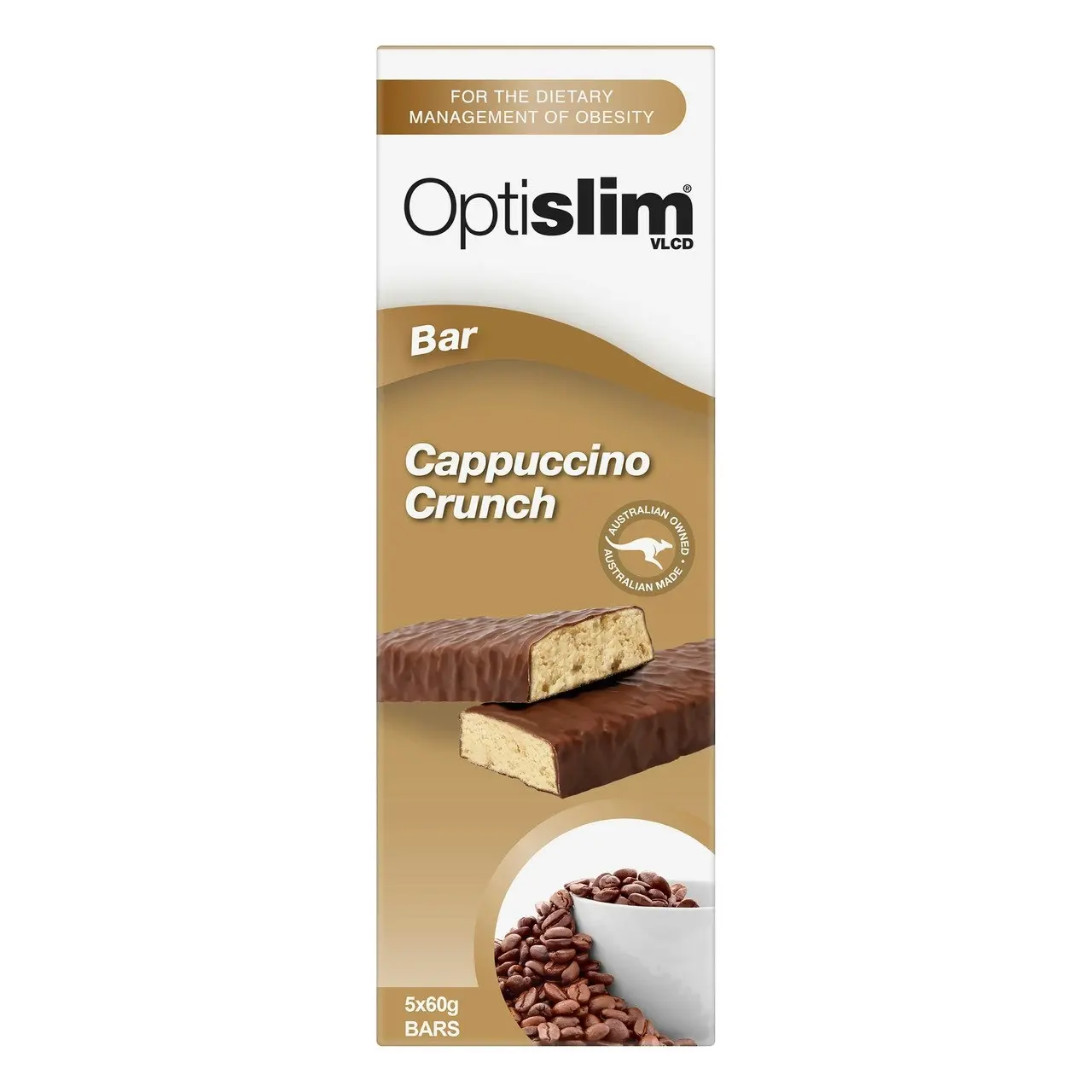 Optislim VLCD Cappucino Crunch Bar 5x60g