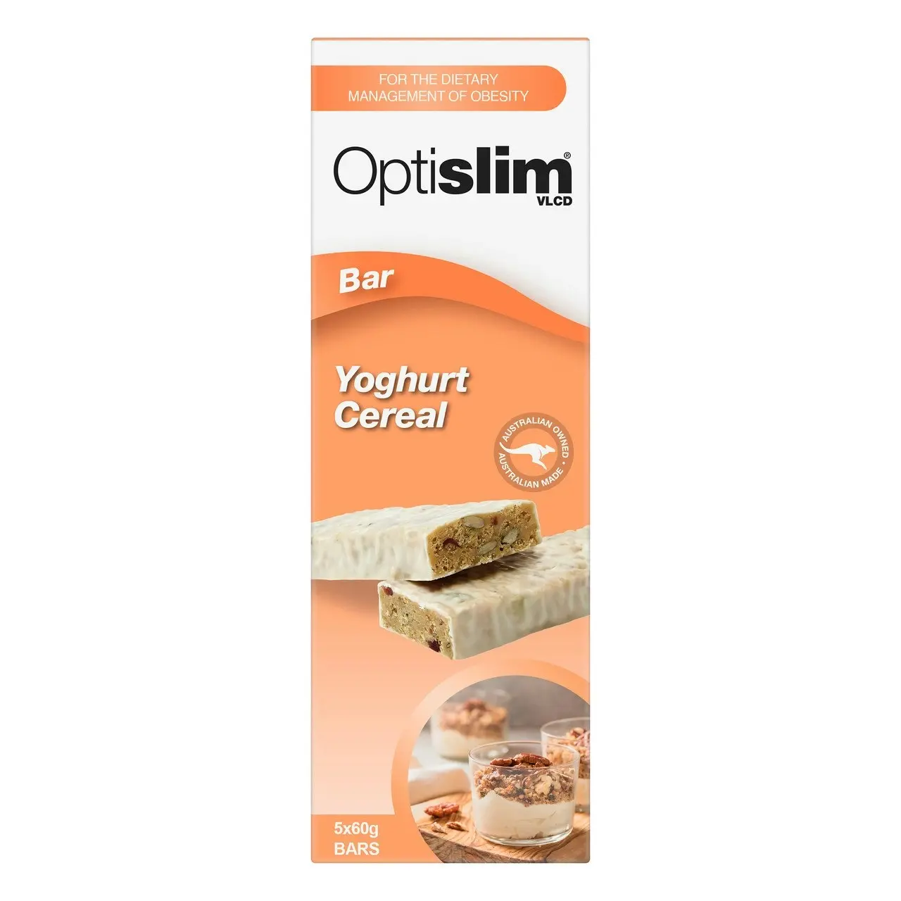 Optislim VLCD Yoghurt Cereal Bar 5x60g