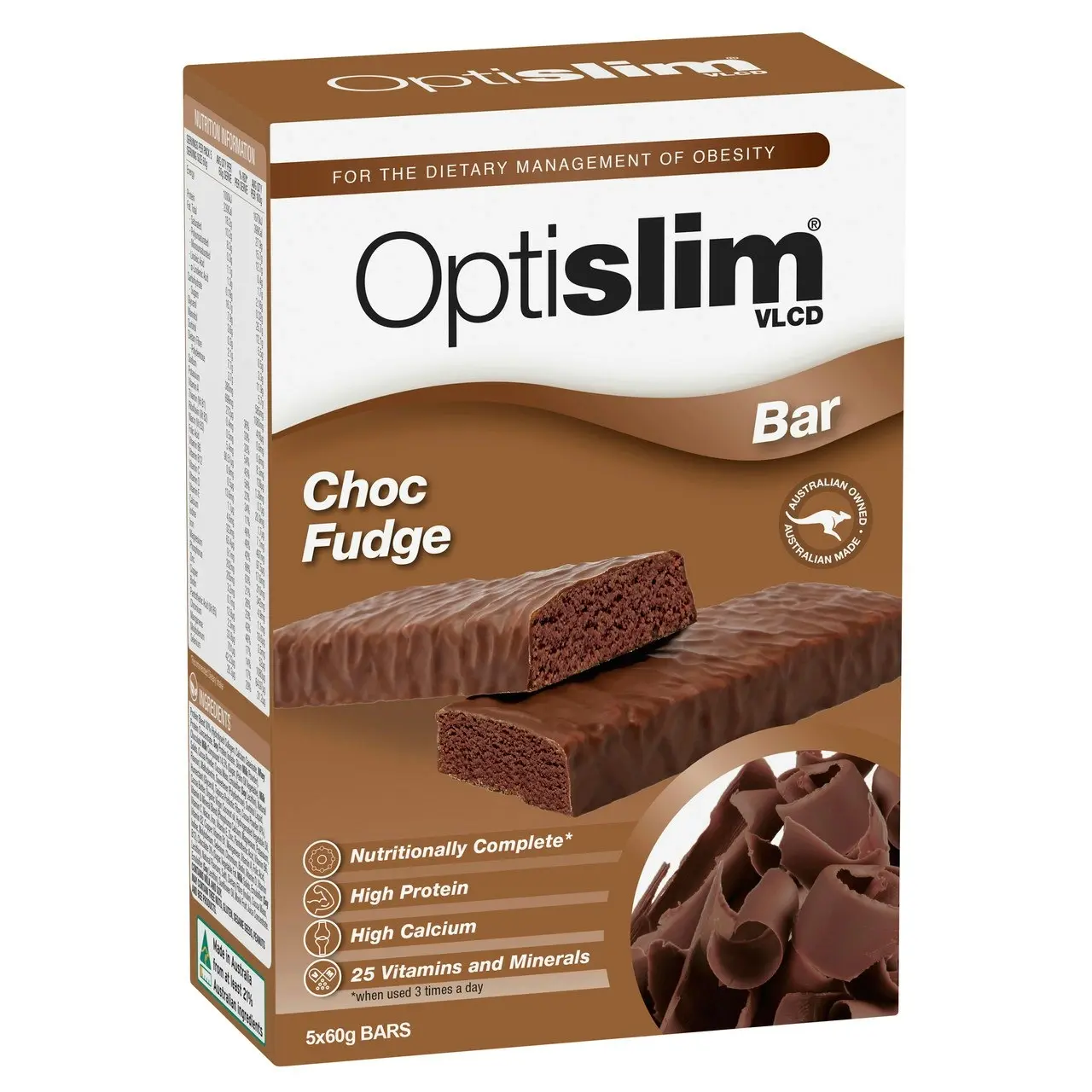 Optislim VLCD Choc Fudge Bar 5x60g