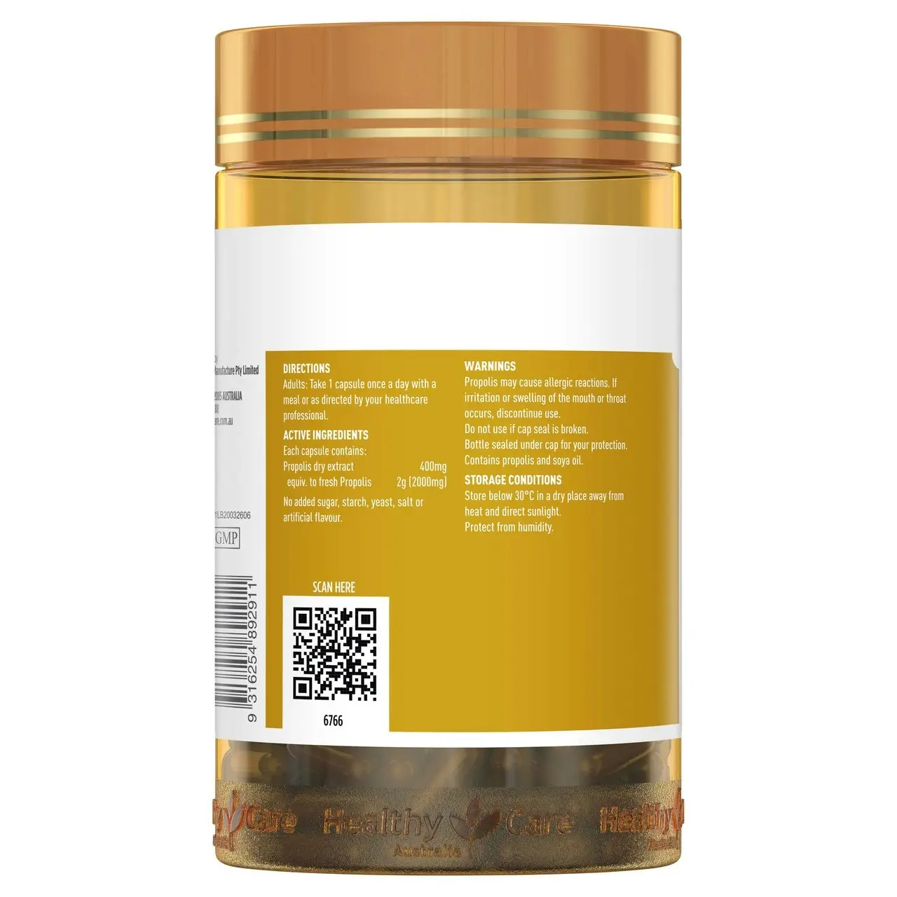 Healthy Care Propolis 2000 200 Capsules