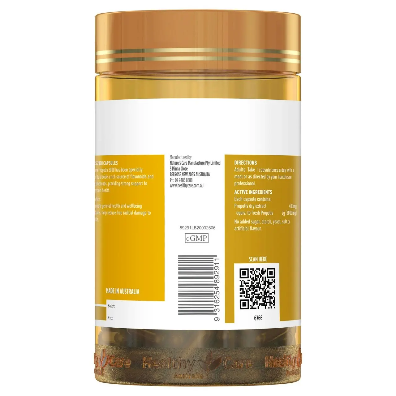 Healthy Care Propolis 2000 200 Capsules