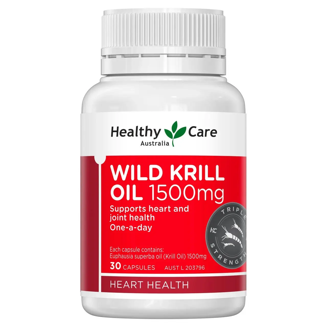 Healthy Care Wild Krill Oil 1500mg 30 Capsules