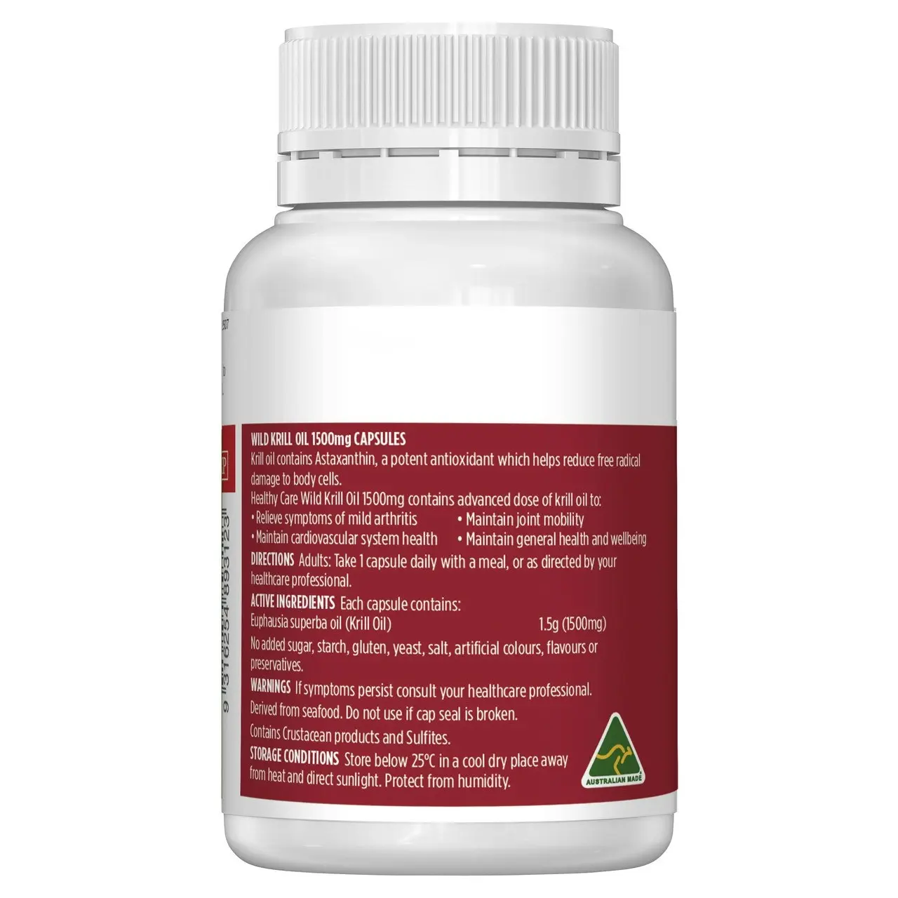 Healthy Care Wild Krill Oil 1500mg 30 Capsules