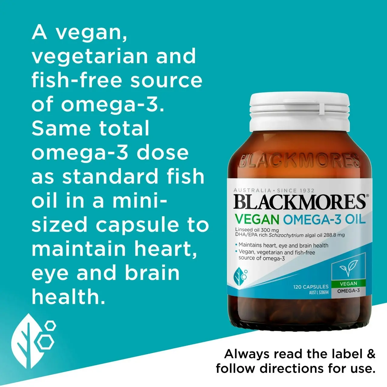 Blackmores Vegan Omega-3 Oil 120 Capsules