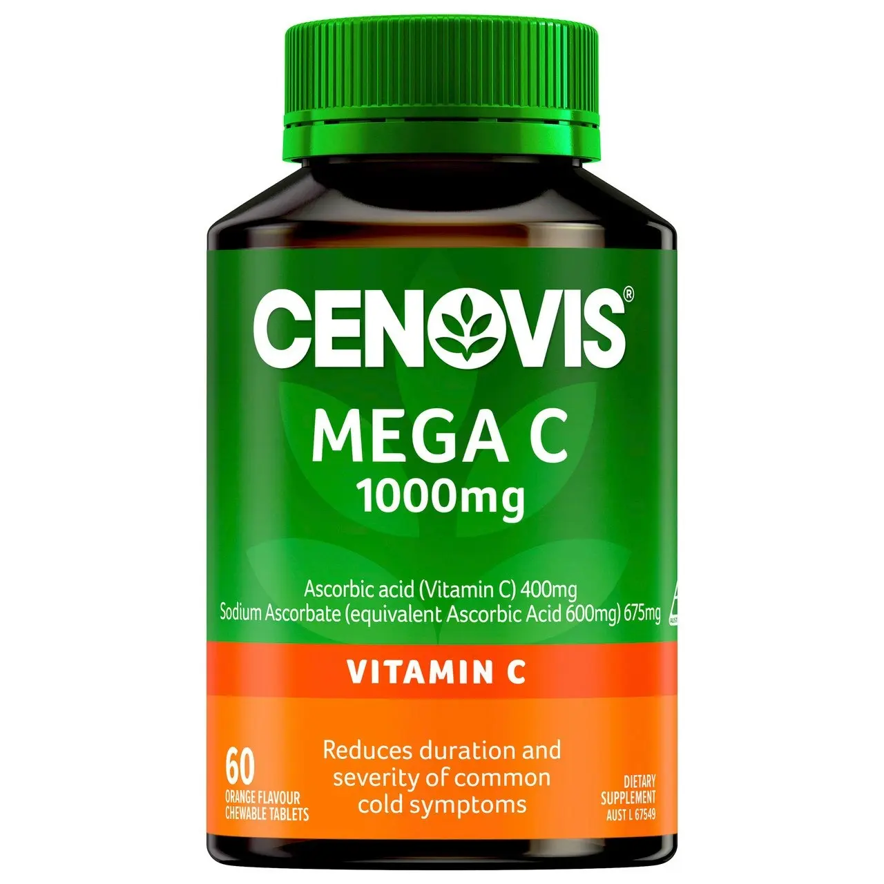 Cenovis Chewable Mega C Orange 1000mg 60 Tablets