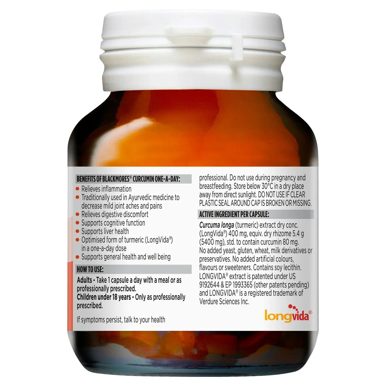 Blackmores Curcumin One-A-Day 30 Capsules