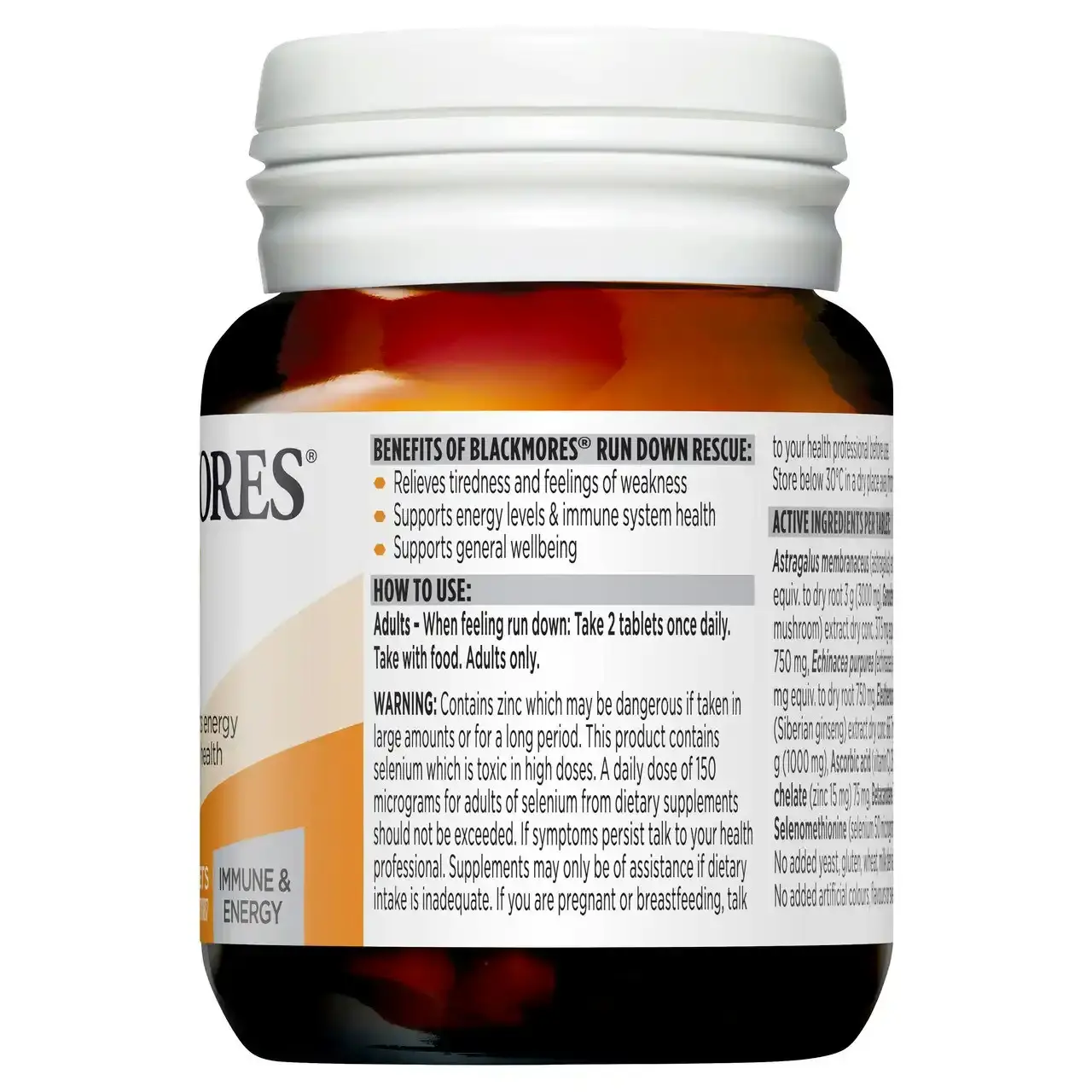 Blackmores Run Down Rescue 30 Tablets