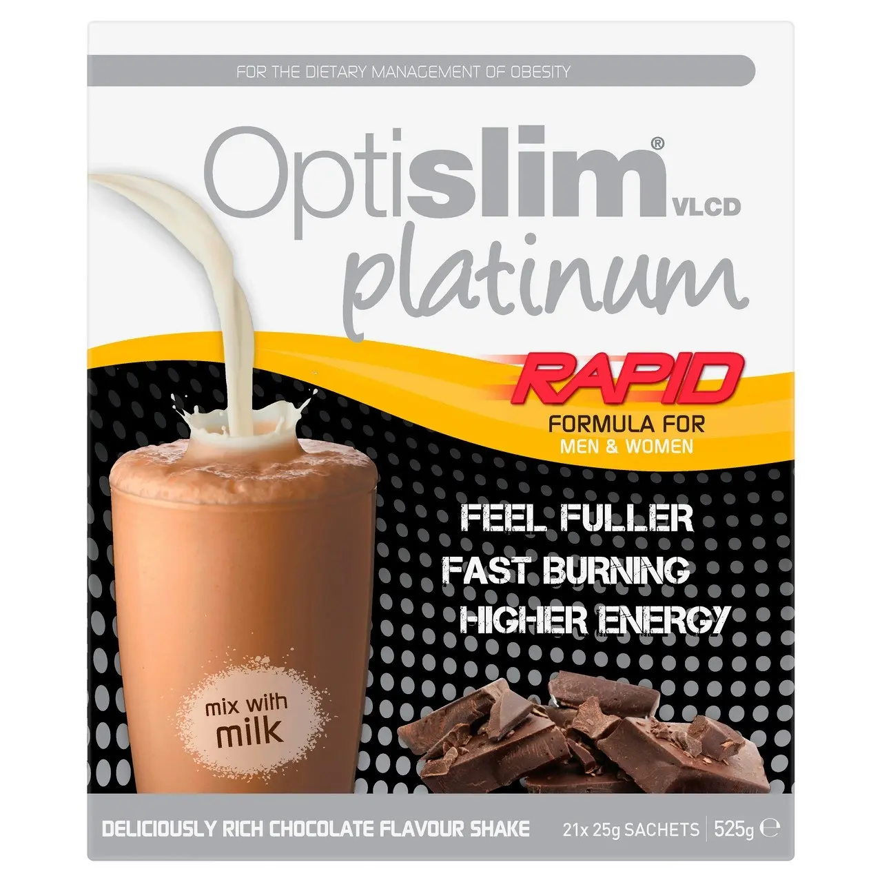 Optislim VLCD Platinum Shake Chocolate 21x25g