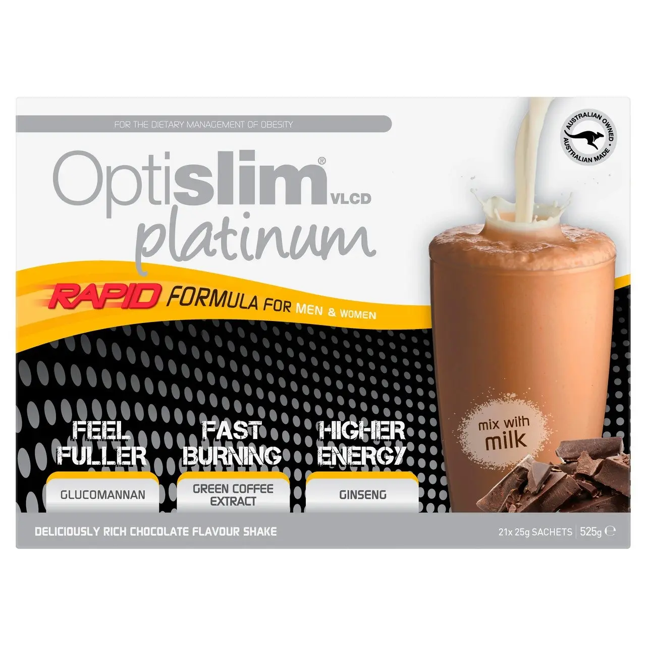 Optislim VLCD Platinum Shake Chocolate 21x25g