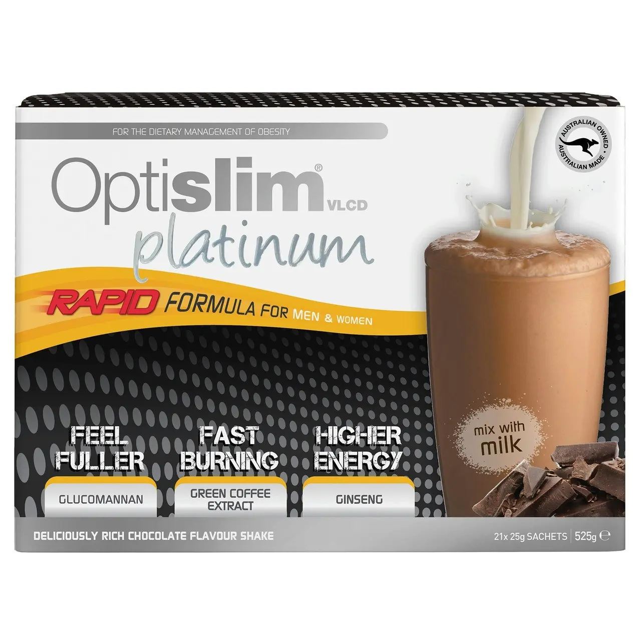 Optislim VLCD Platinum Shake Chocolate 21x25g