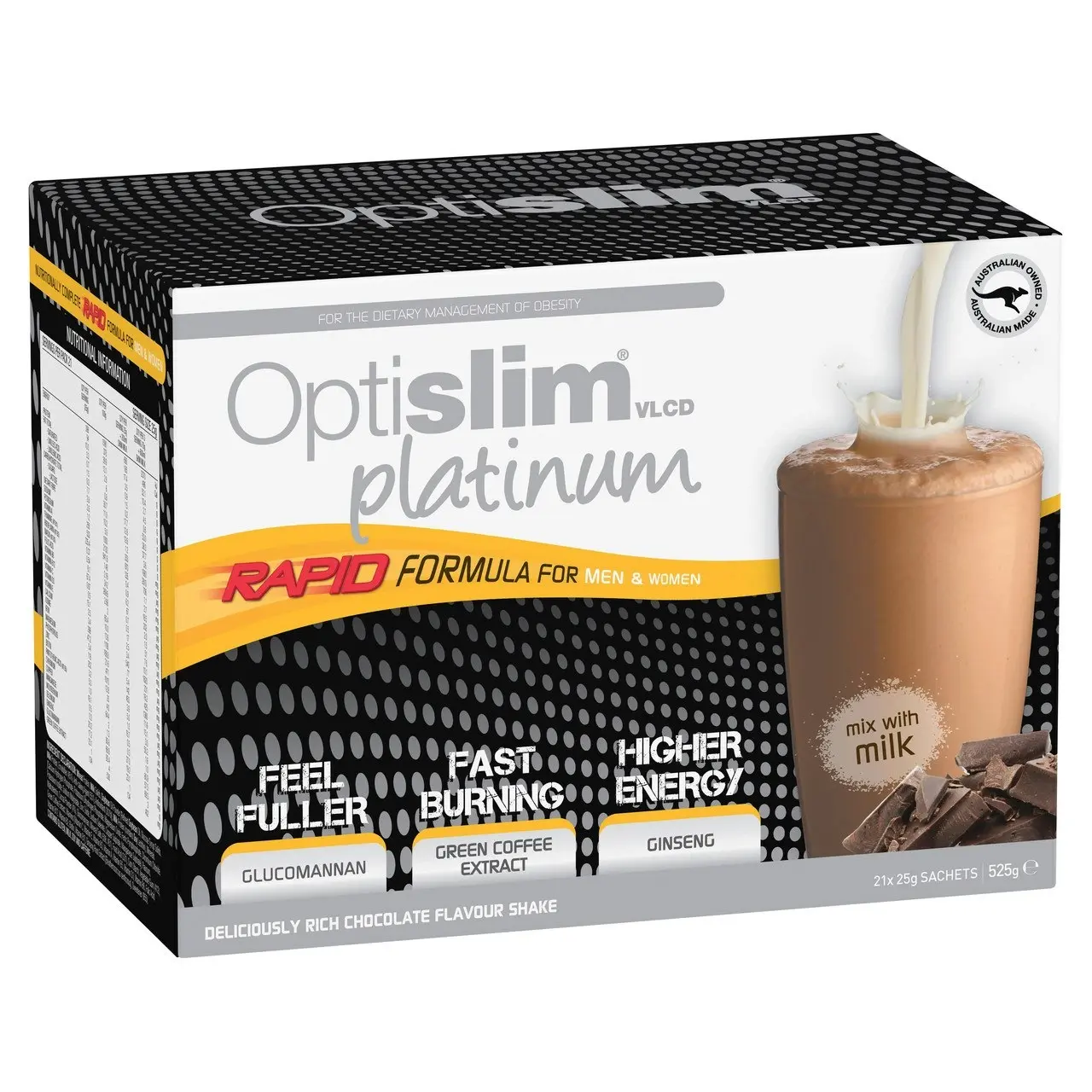 Optislim VLCD Platinum Shake Chocolate 21x25g