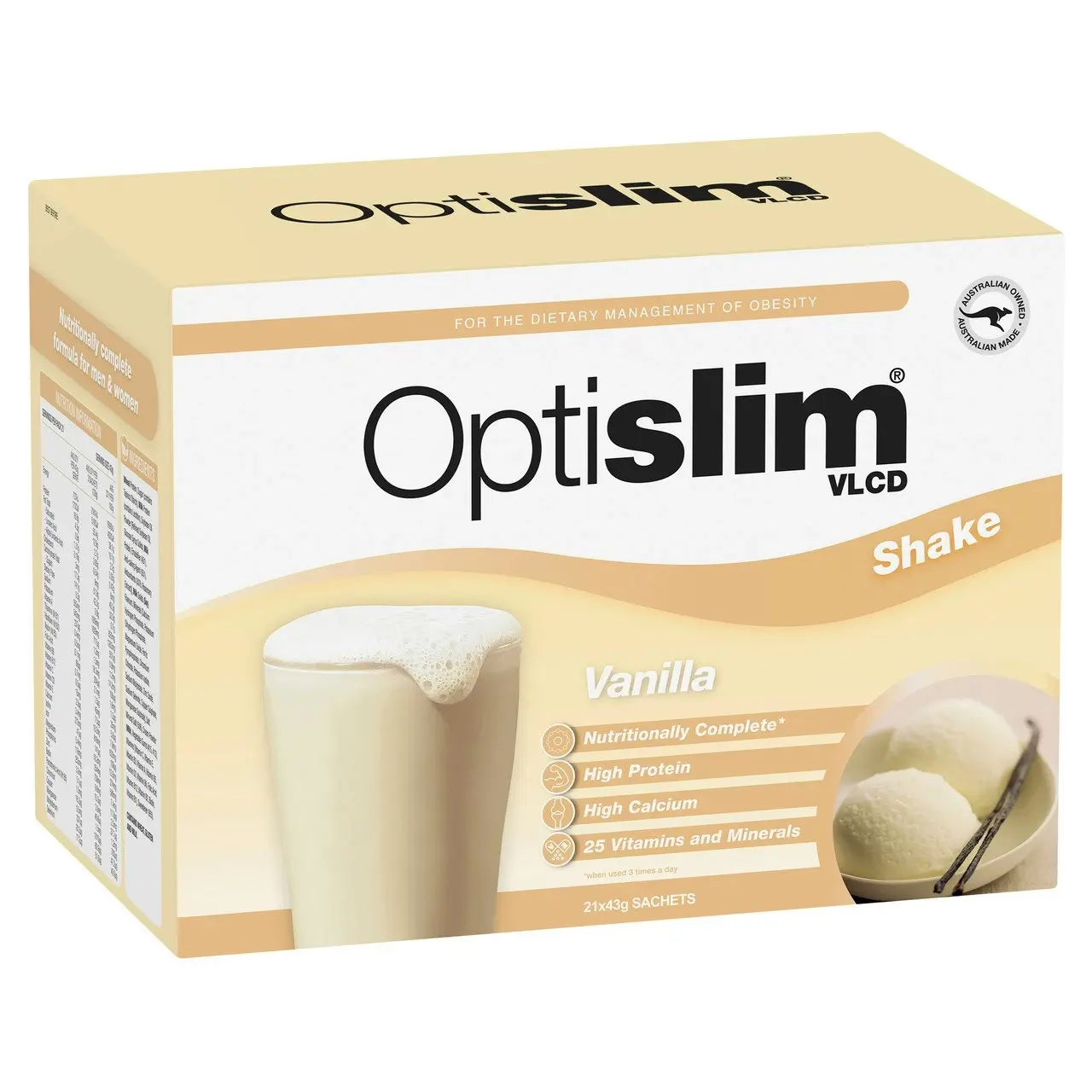 Optislim VLCD Shake Vanilla 21x43g