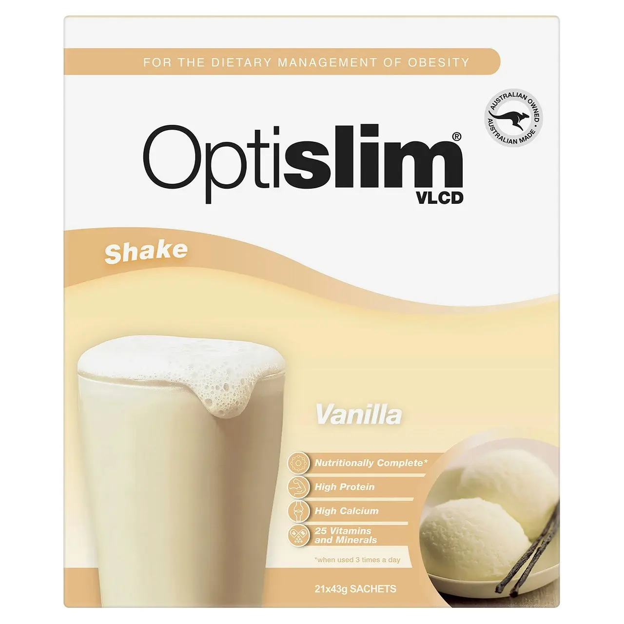 Optislim VLCD Shake Vanilla 21x43g