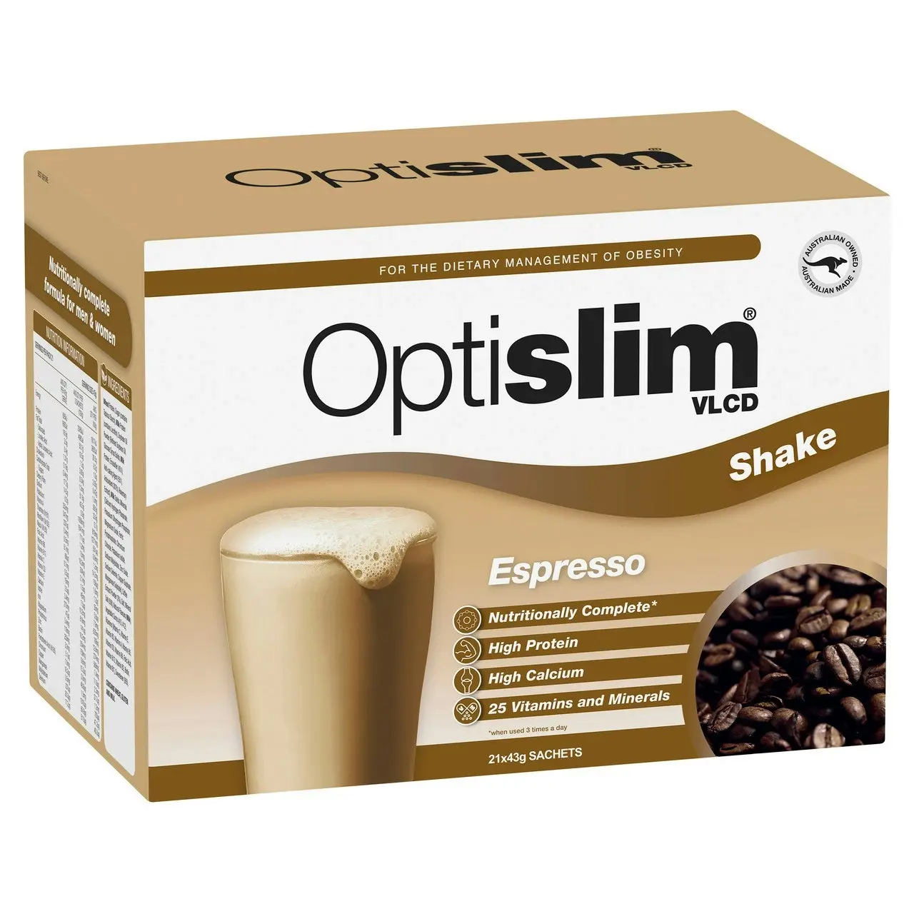 Optislim VLCD Shake Espresso 21x43g