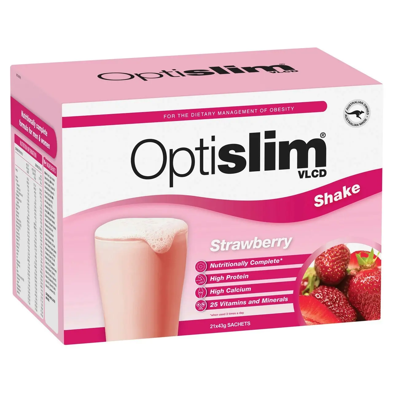 Optislim VLCD Shake Strawberry 21x43g